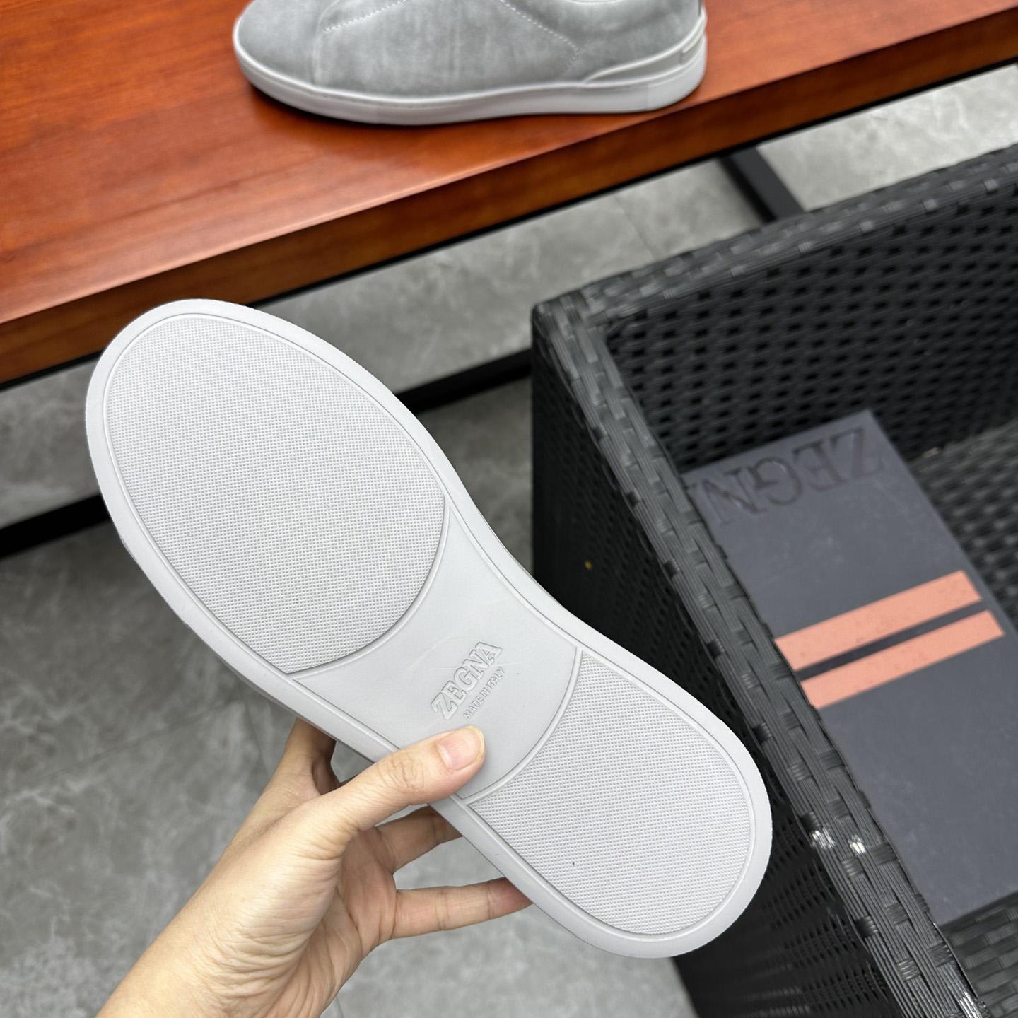 Zegna Suede Triple Stitch™ Sneakers - FashionPlug