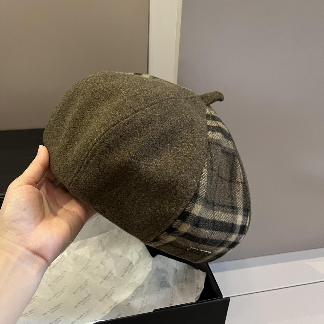 Burberry Beret Hat - FashionPlug