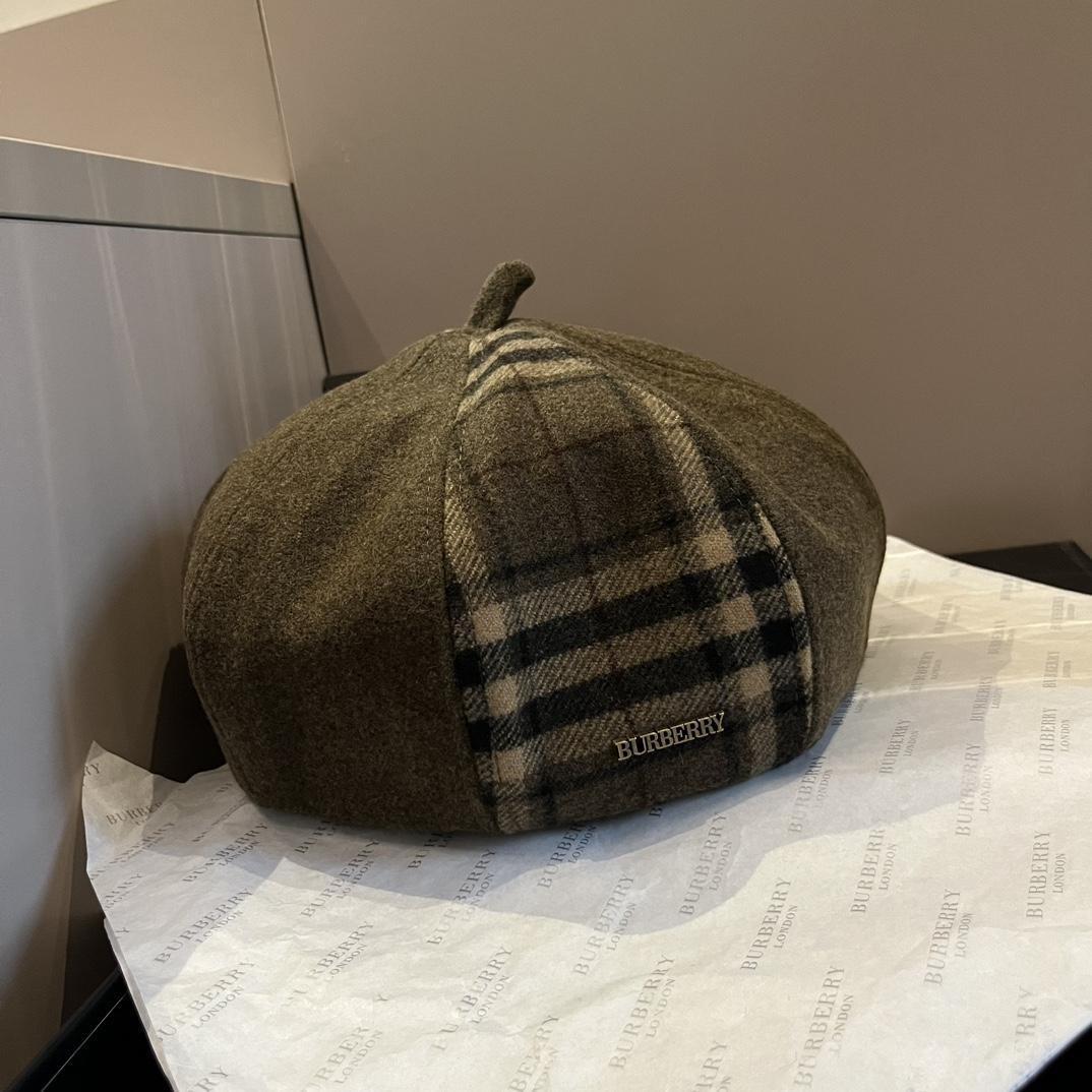 Burberry Beret Hat - FashionPlug
