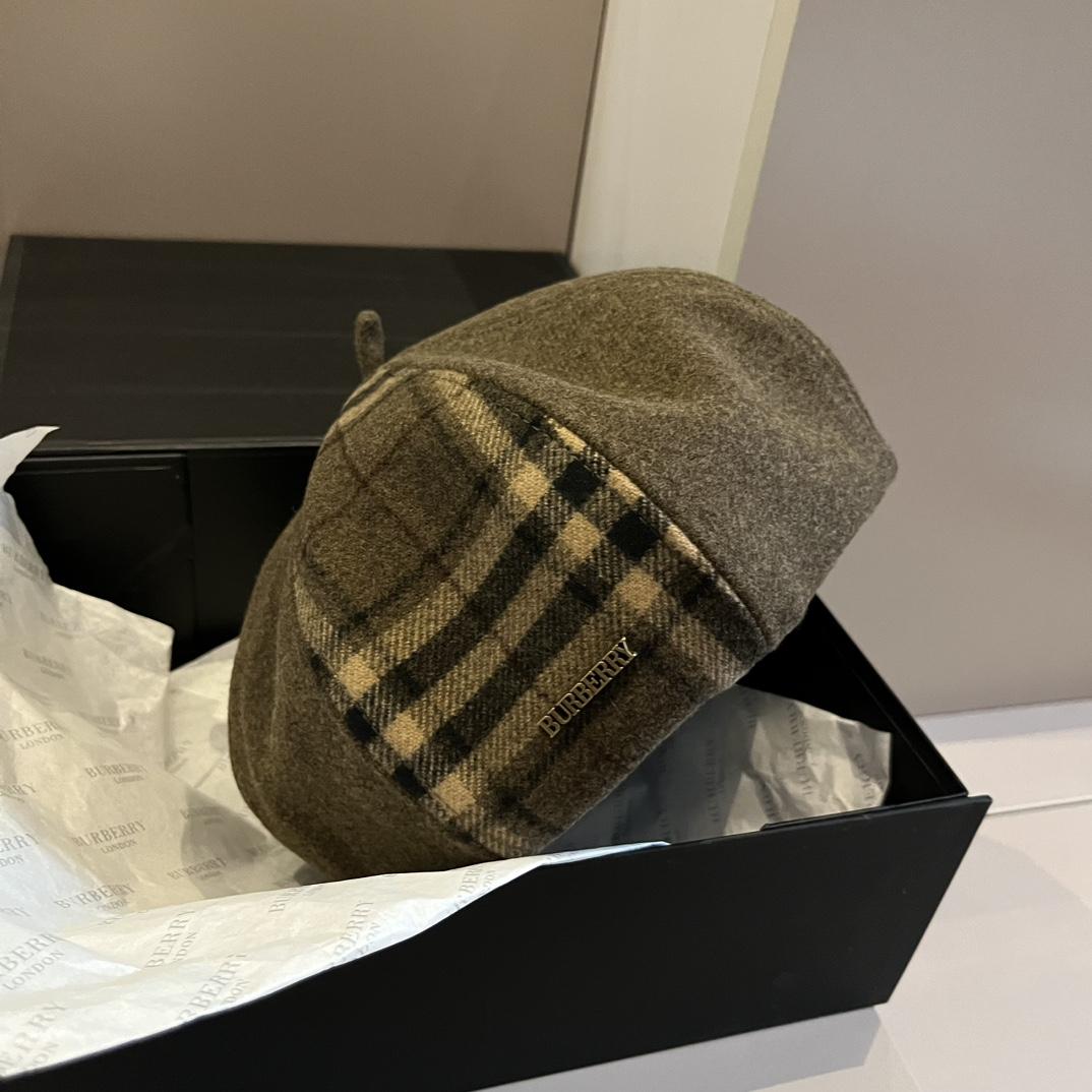 Burberry Beret Hat - FashionPlug