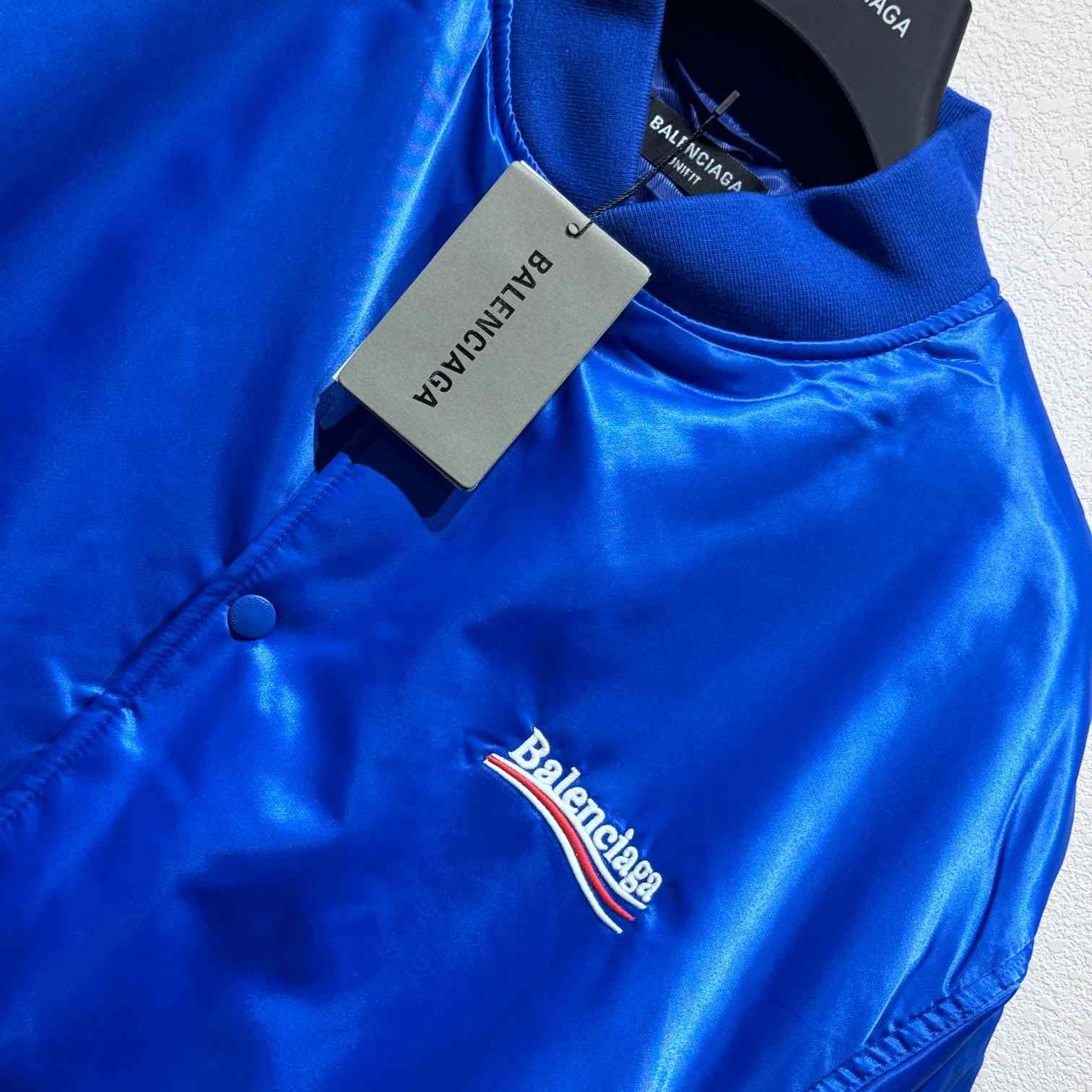 Balenciaga Embroidered-logo Bomber Jacket - FashionPlug