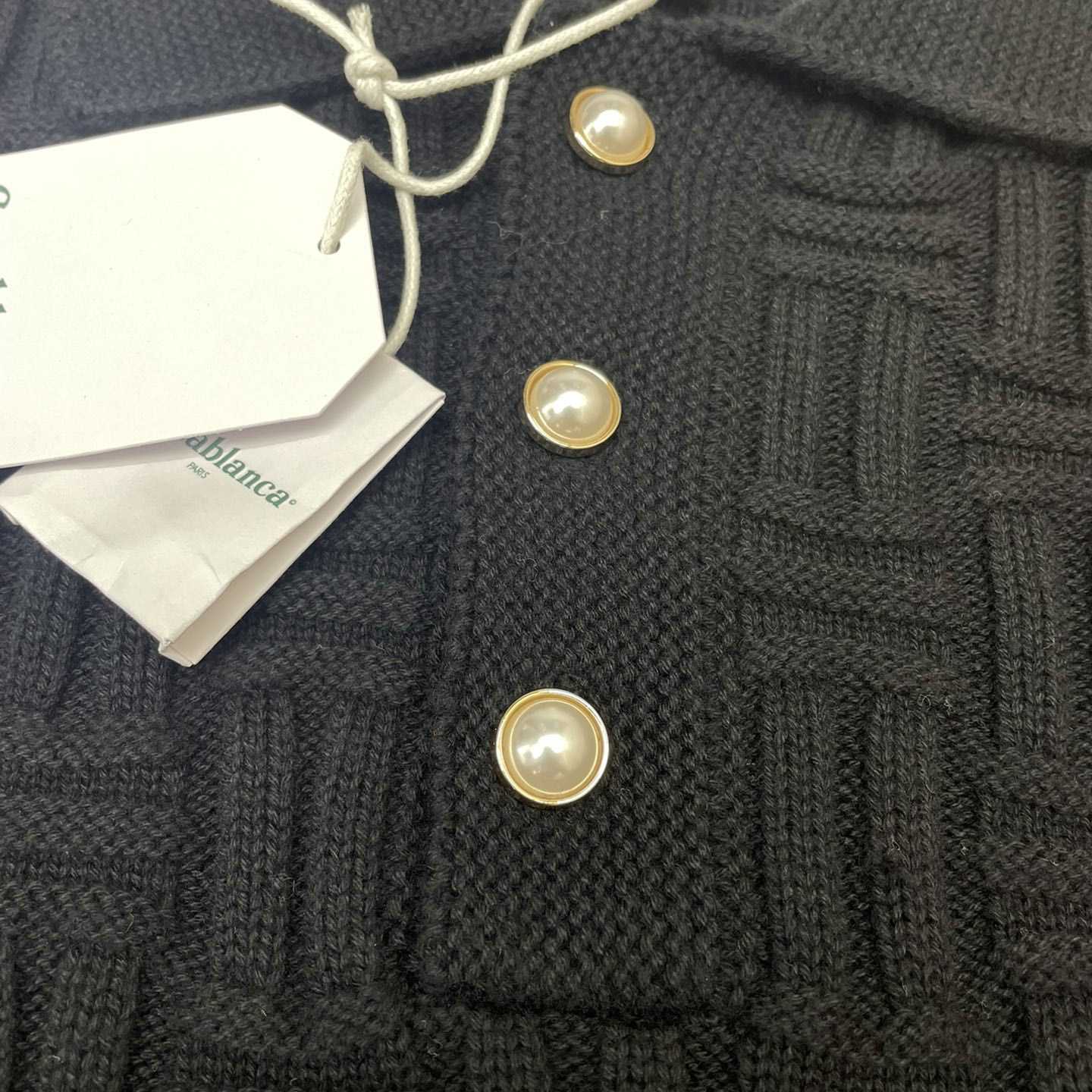 Casablanca Column Stitch Wool Knit Polo  D0065 - FashionPlug