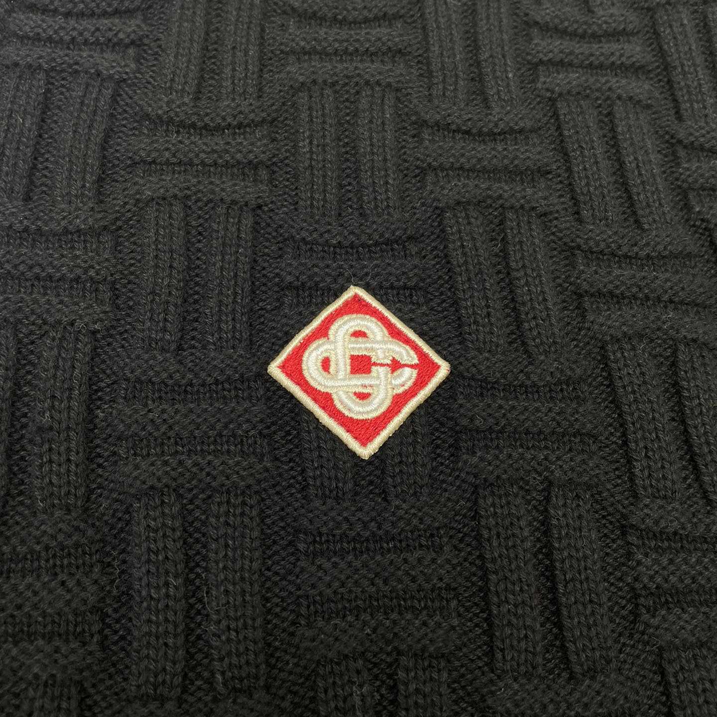 Casablanca Column Stitch Wool Knit Polo  D0065 - FashionPlug