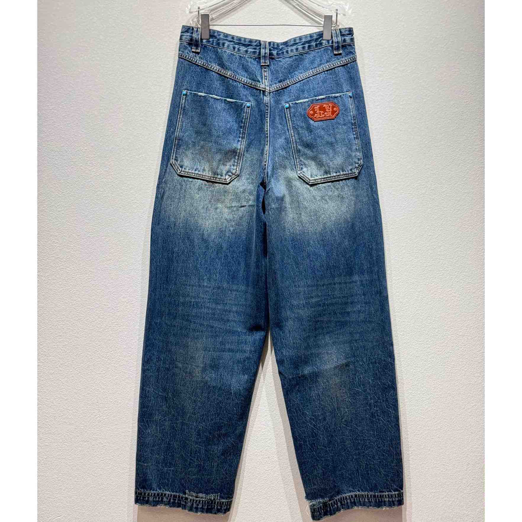Louis Vuitton Washed Denim Workwear Pants   - FashionPlug