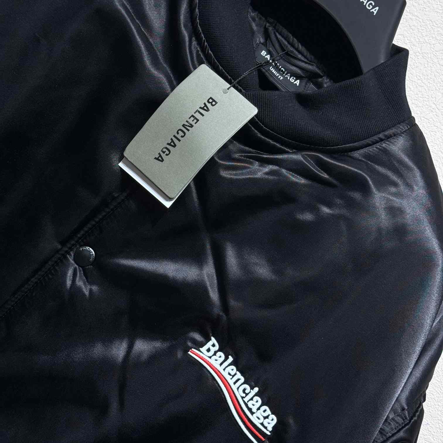 Balenciaga Embroidered-logo Bomber Jacket - FashionPlug