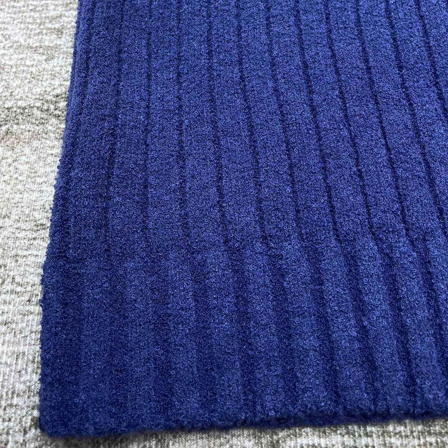 Casablanca  Ribbed Bouclé Cotton-Blend Polo Shirt   D0066 - FashionPlug
