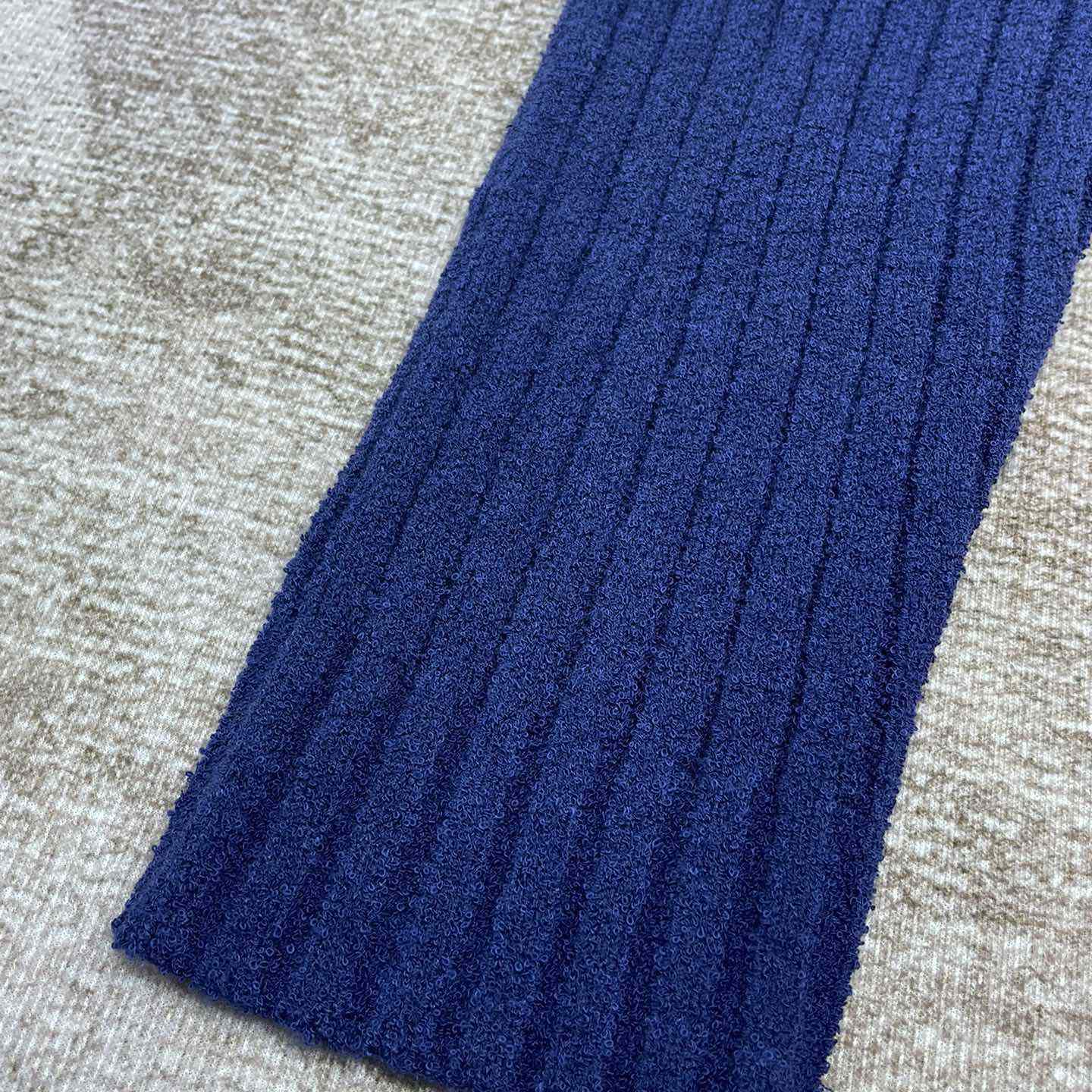 Casablanca  Ribbed Bouclé Cotton-Blend Polo Shirt   D0066 - FashionPlug