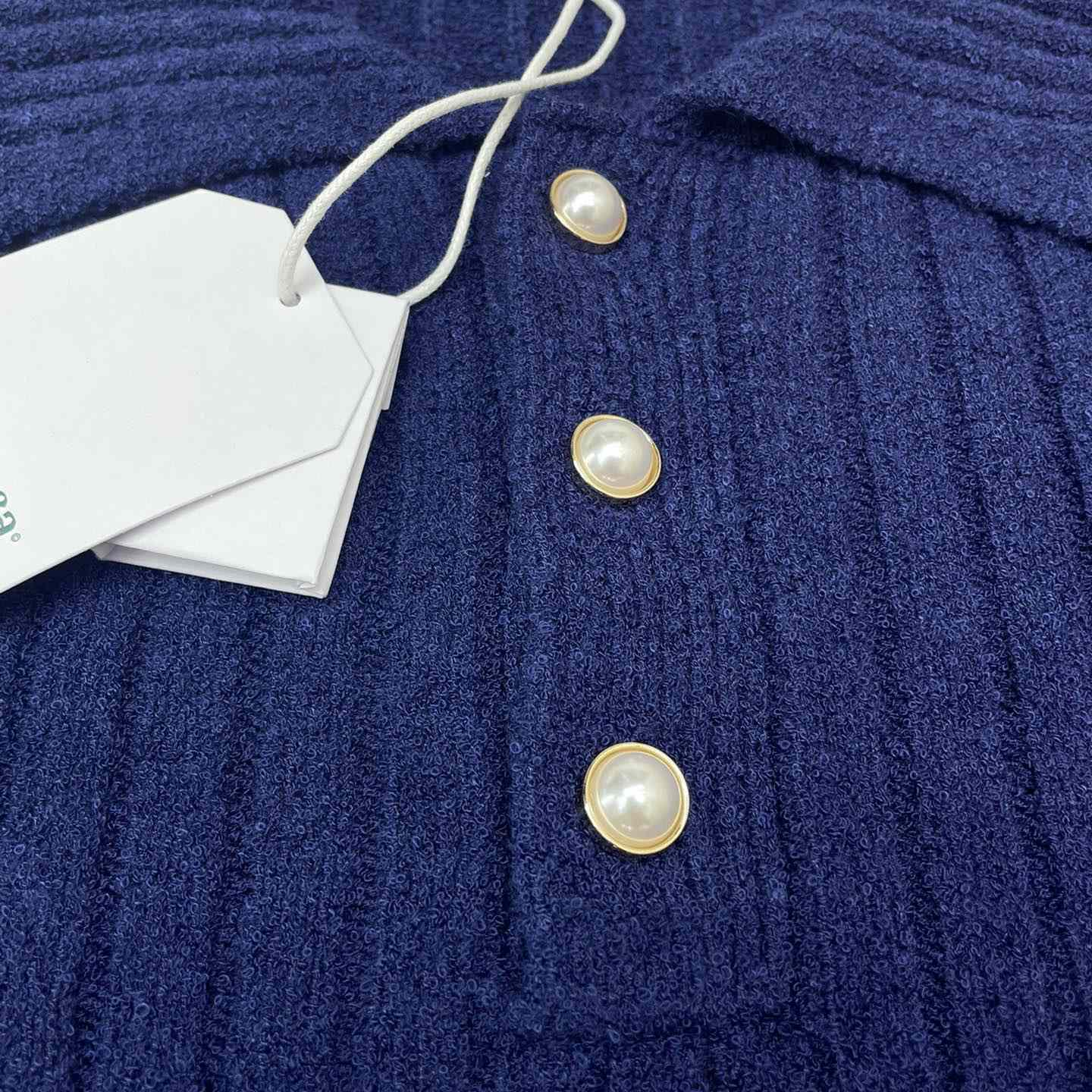 Casablanca  Ribbed Bouclé Cotton-Blend Polo Shirt   D0066 - FashionPlug