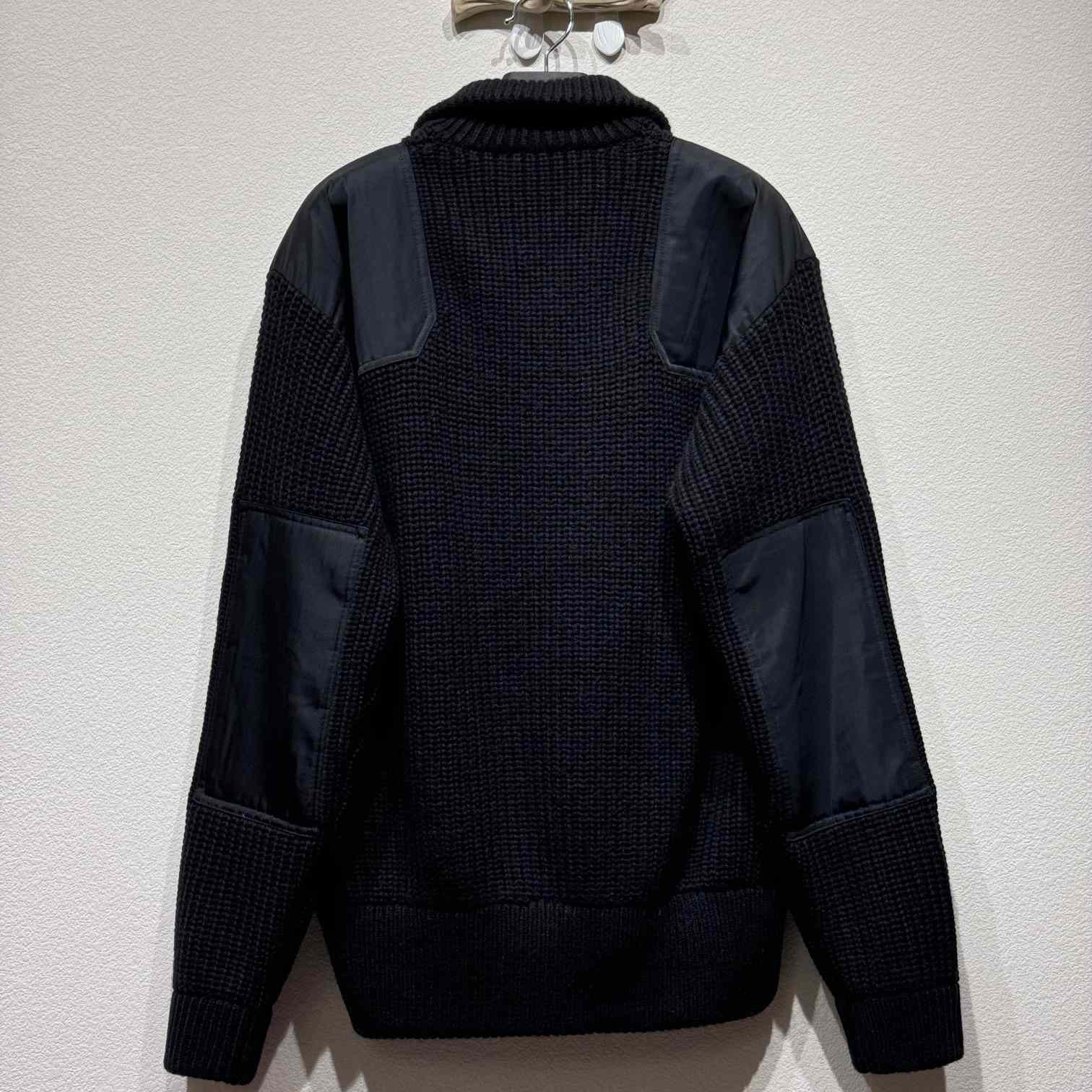 Prada Wool And Cashmere Cardigan With Re-Nylon Details - FashionPlug