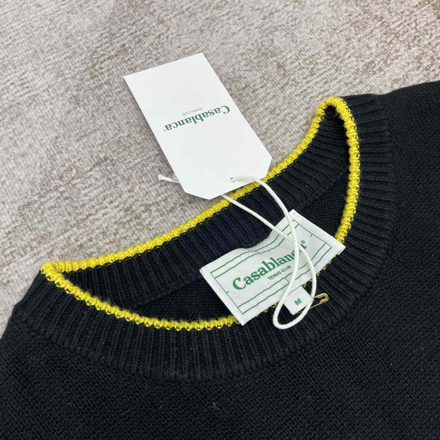 Casablanca Court Logo-Intarsia Knitted Jumper   D0063 - FashionPlug