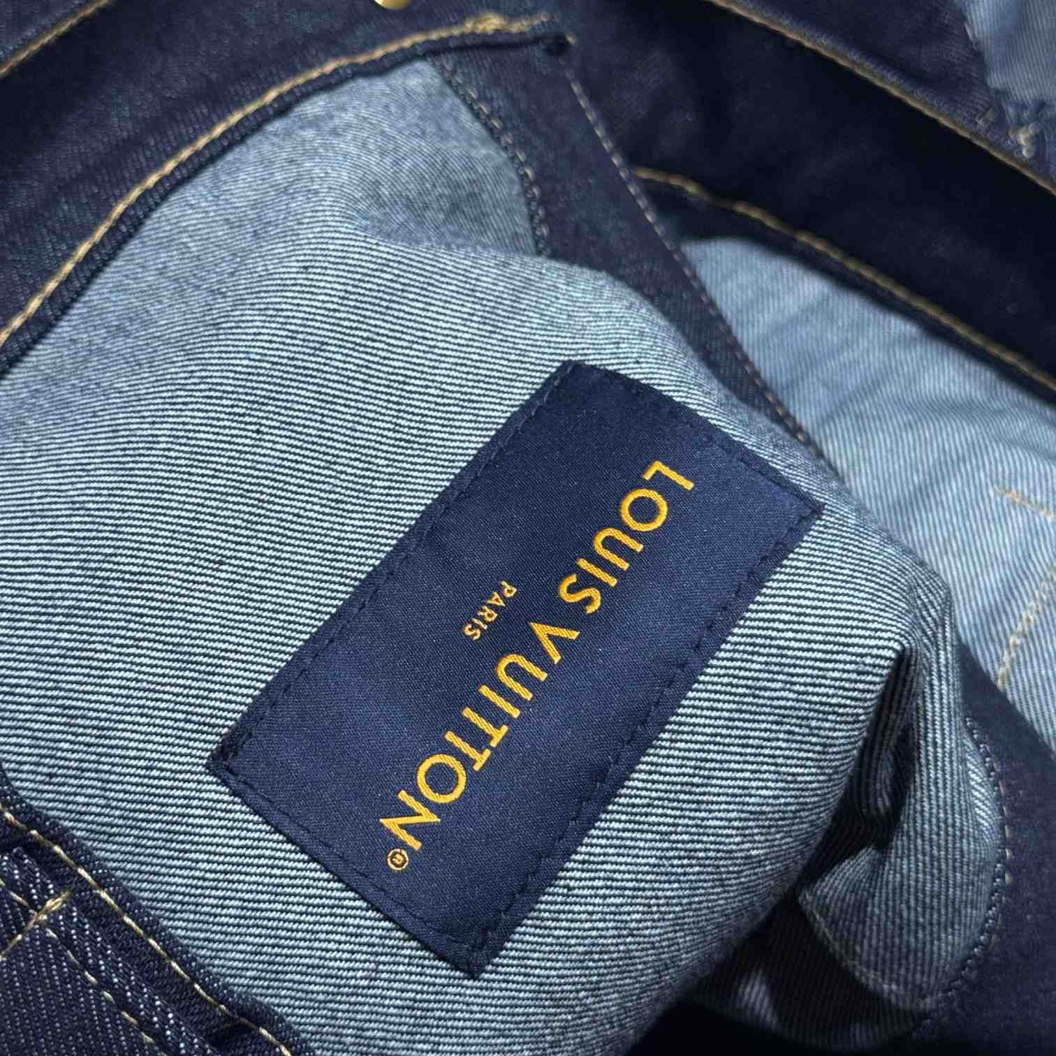 Louis Vuitton LV Blason Embroidered Denim Blouson   1AFYBZ - FashionPlug