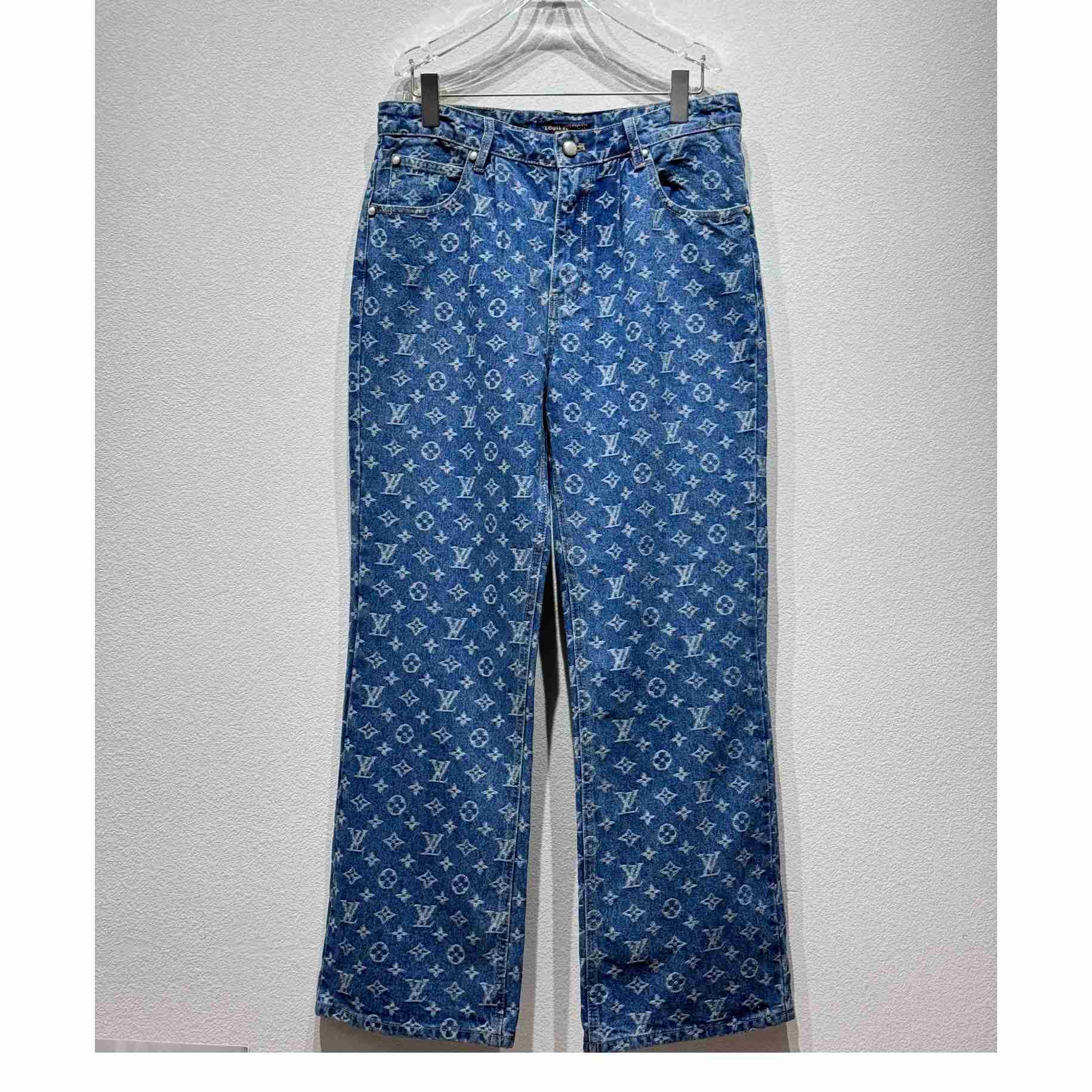 Louis Vuitton Monogram Denim Jeans - FashionPlug