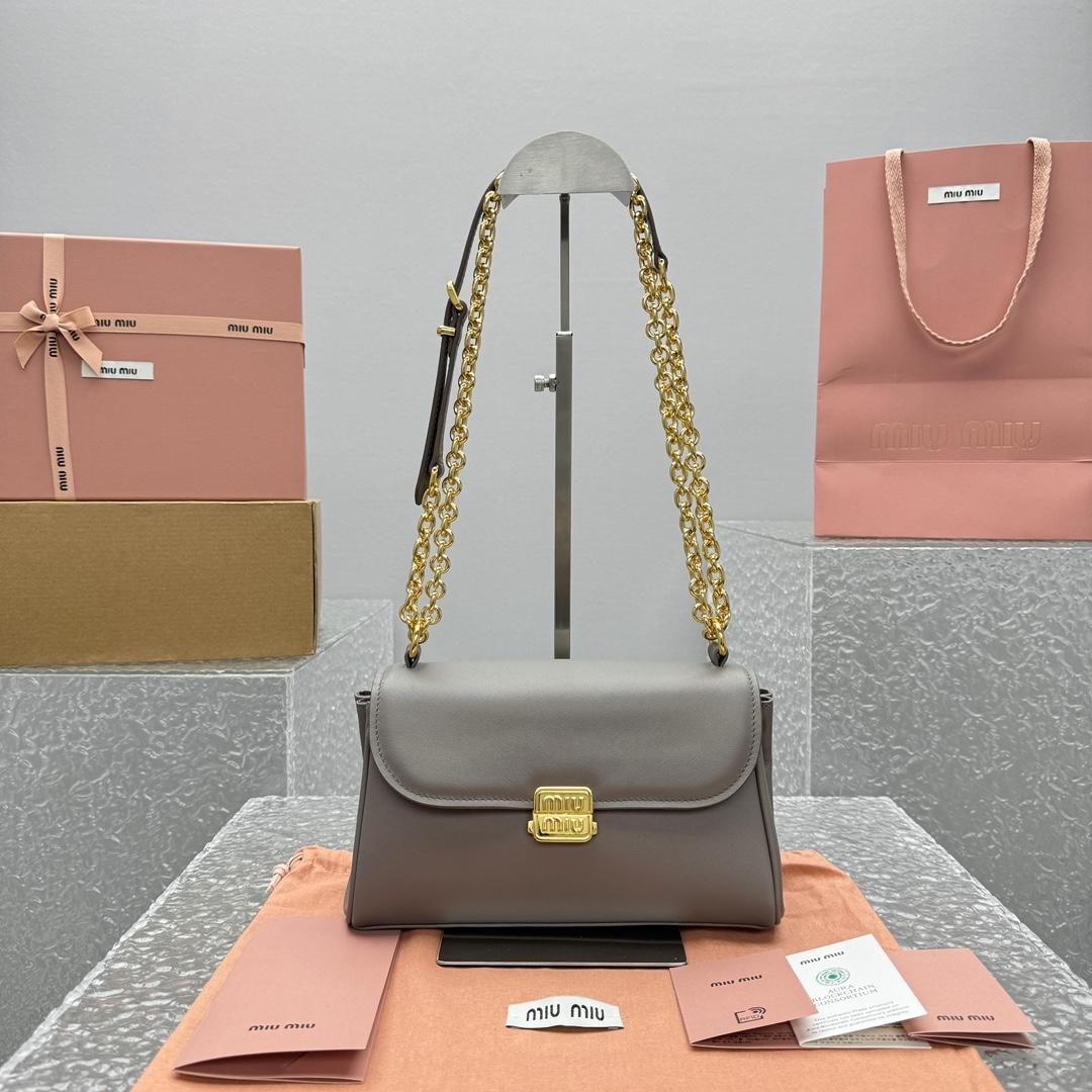 Miu Miu Leather Shoulder Bag - FashionPlug
