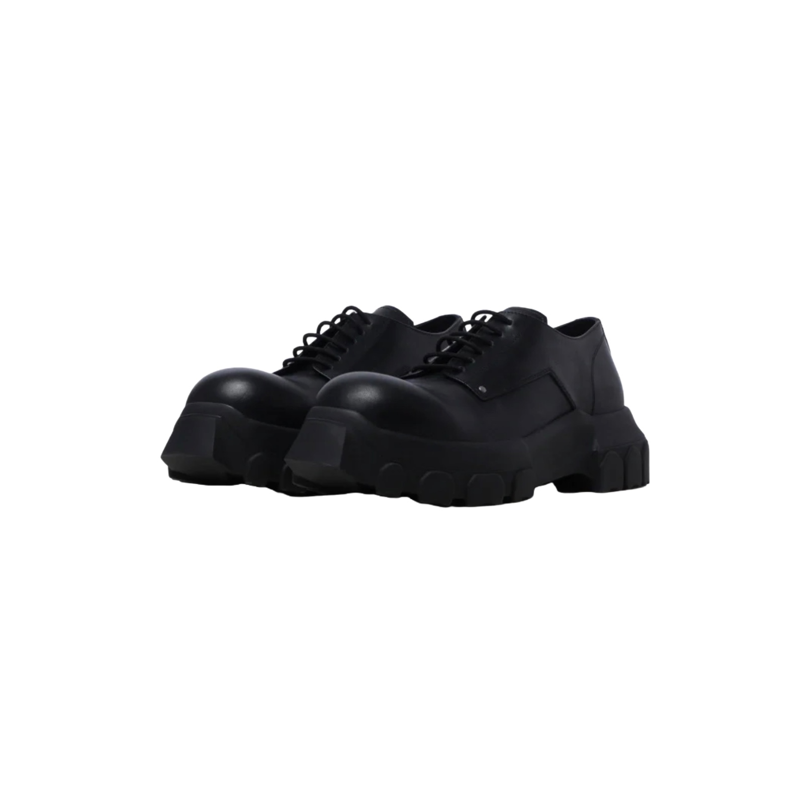 Rick Owens Bozo Tractor Leather Derby Shoes - FashionPlug