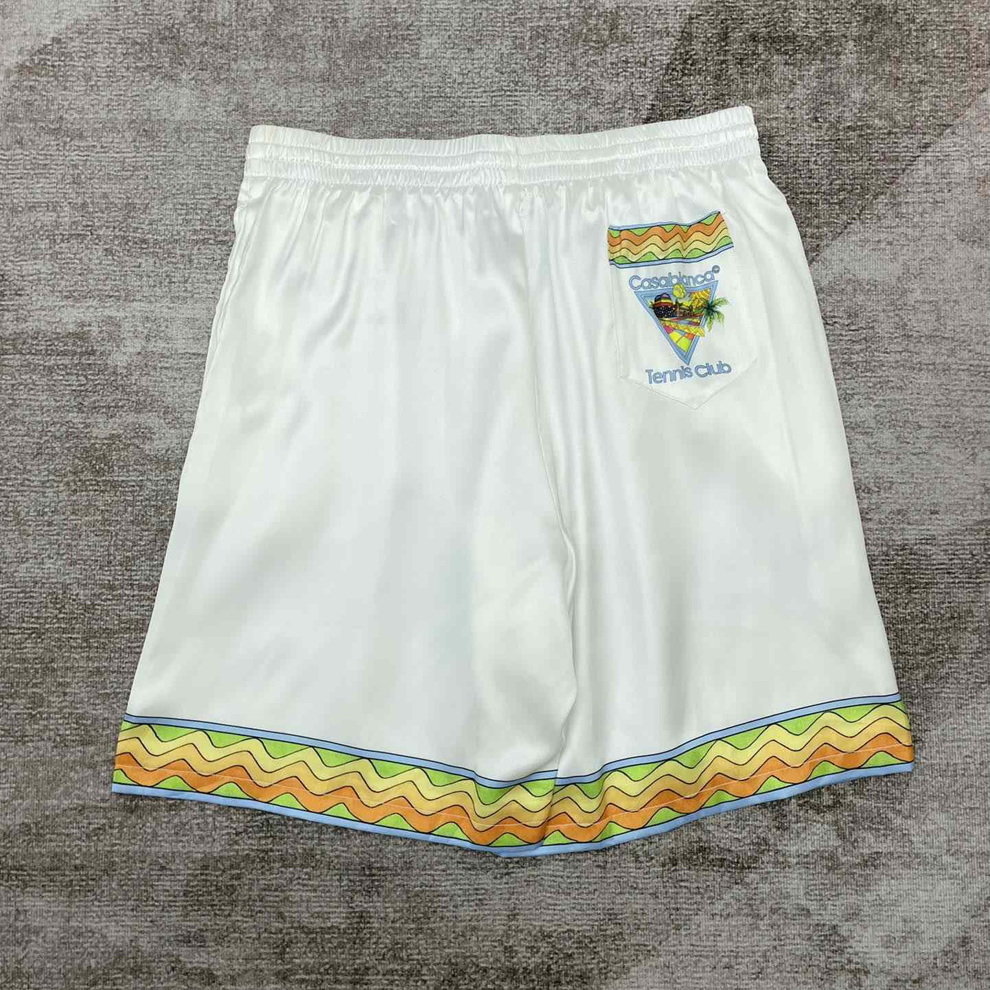 Casablanca Afro Cubism Silk Shorts    CA3640 - FashionPlug