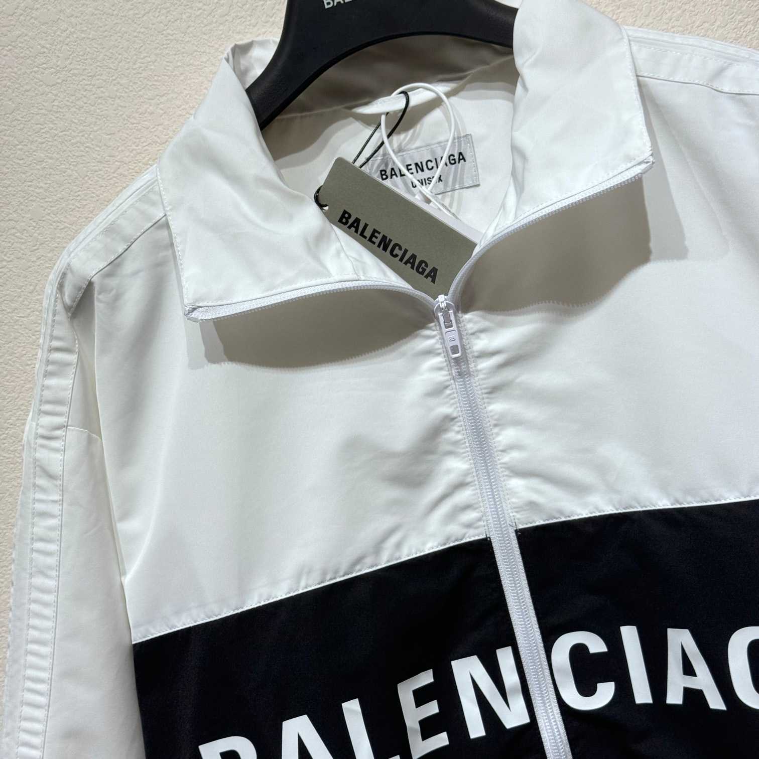 Balenciaga Logo-print Zip-up Windbreaker - FashionPlug