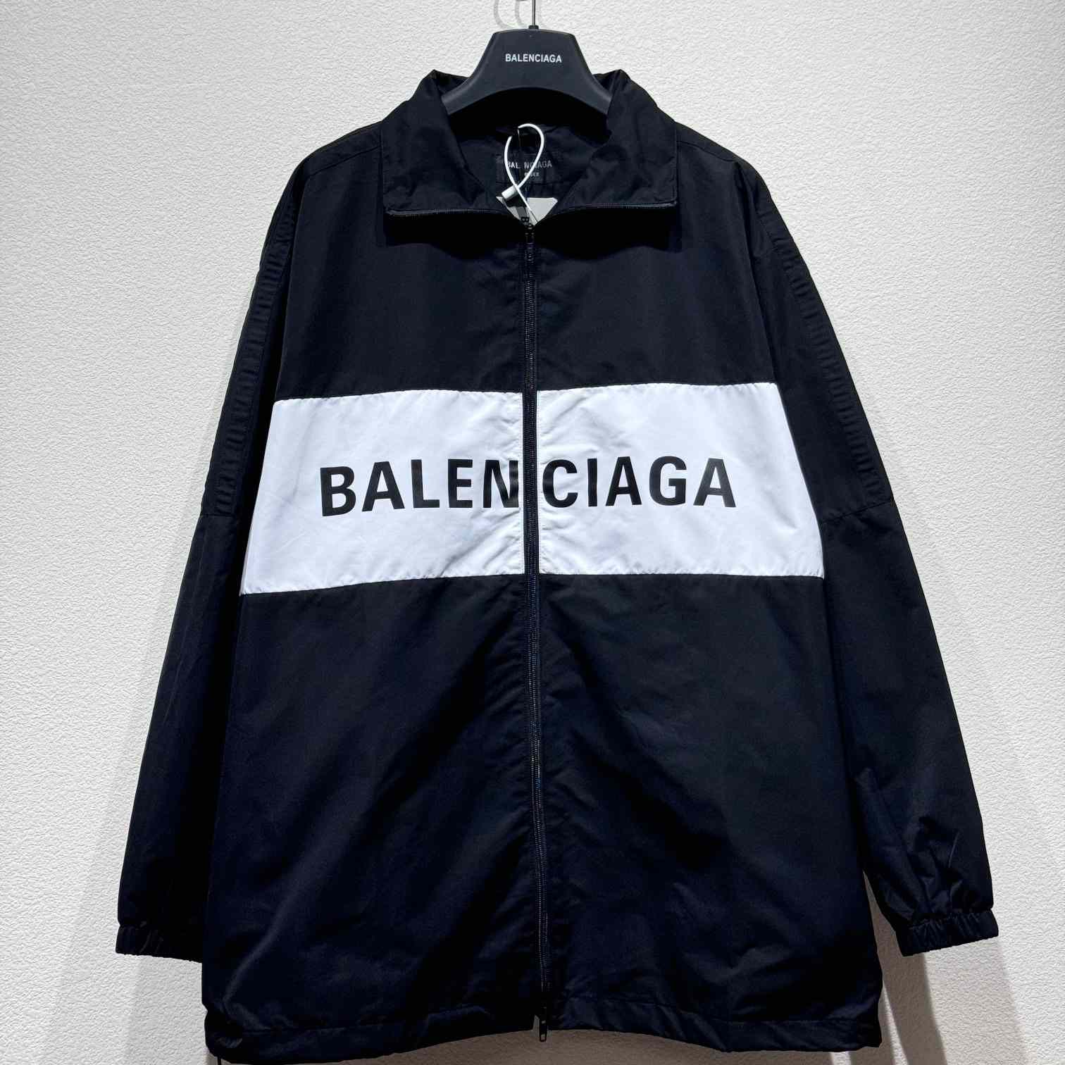Balenciaga Logo-print Zip-up Windbreaker - FashionPlug
