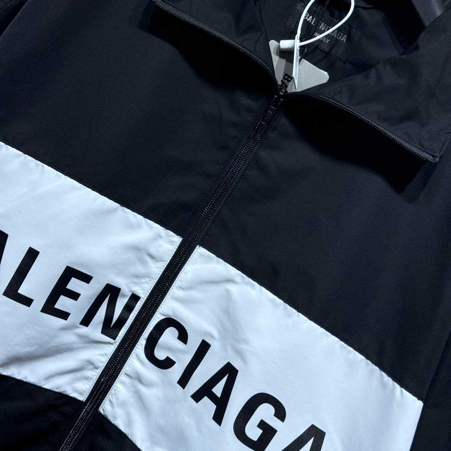 Balenciaga Logo-print Zip-up Windbreaker - FashionPlug