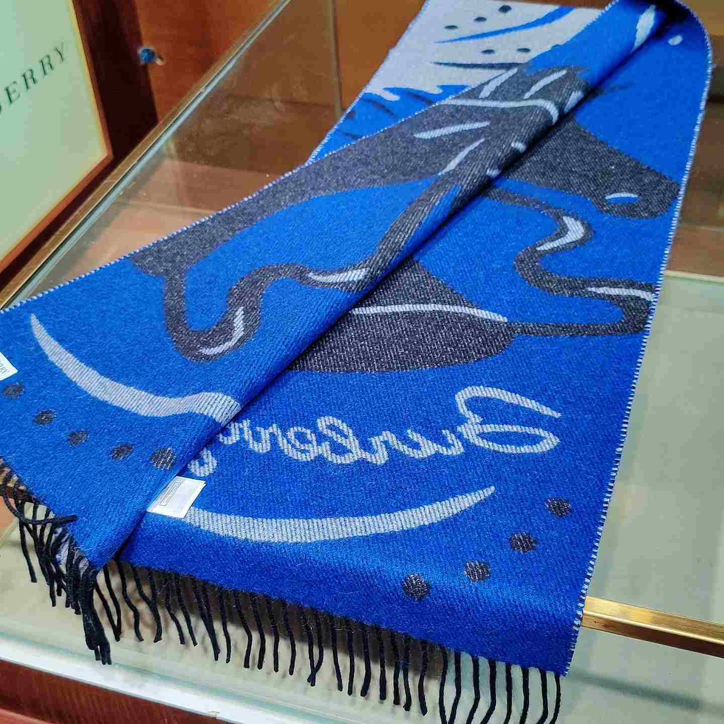 Burberry Mirrored Horse Cashmere Scarf - FashionPlug