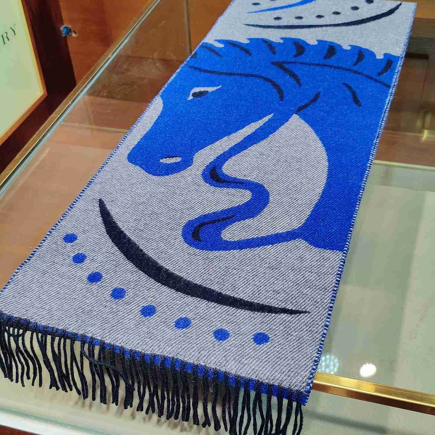 Burberry Mirrored Horse Cashmere Scarf - FashionPlug