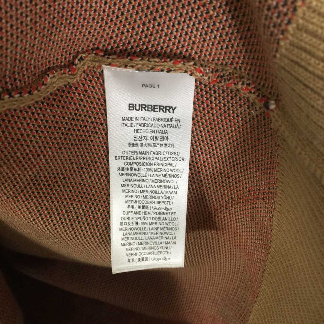 Burberry Check Wool Blend Sweater - FashionPlug