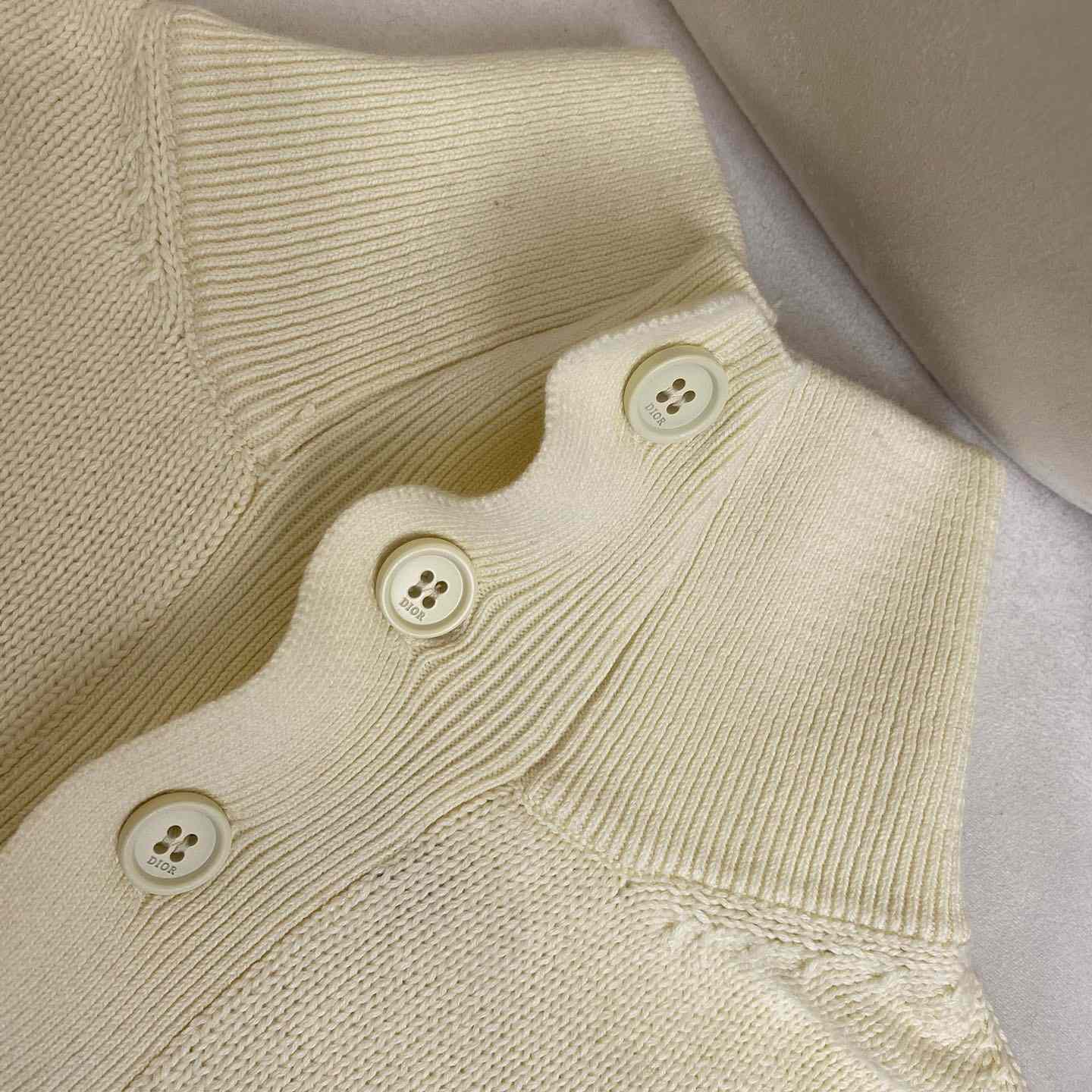 Dior Sweater White Cotton Jersey  - FashionPlug