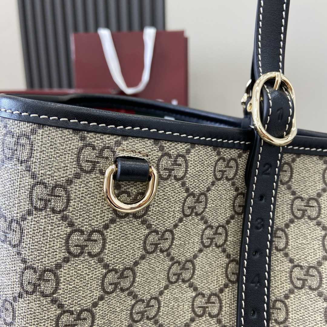 Gucci GG Emblem Medium Tote Bag - FashionPlug