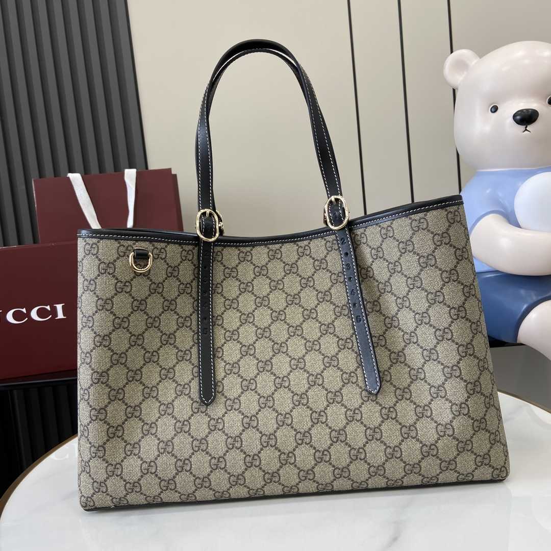 Gucci GG Emblem Medium Tote Bag - FashionPlug