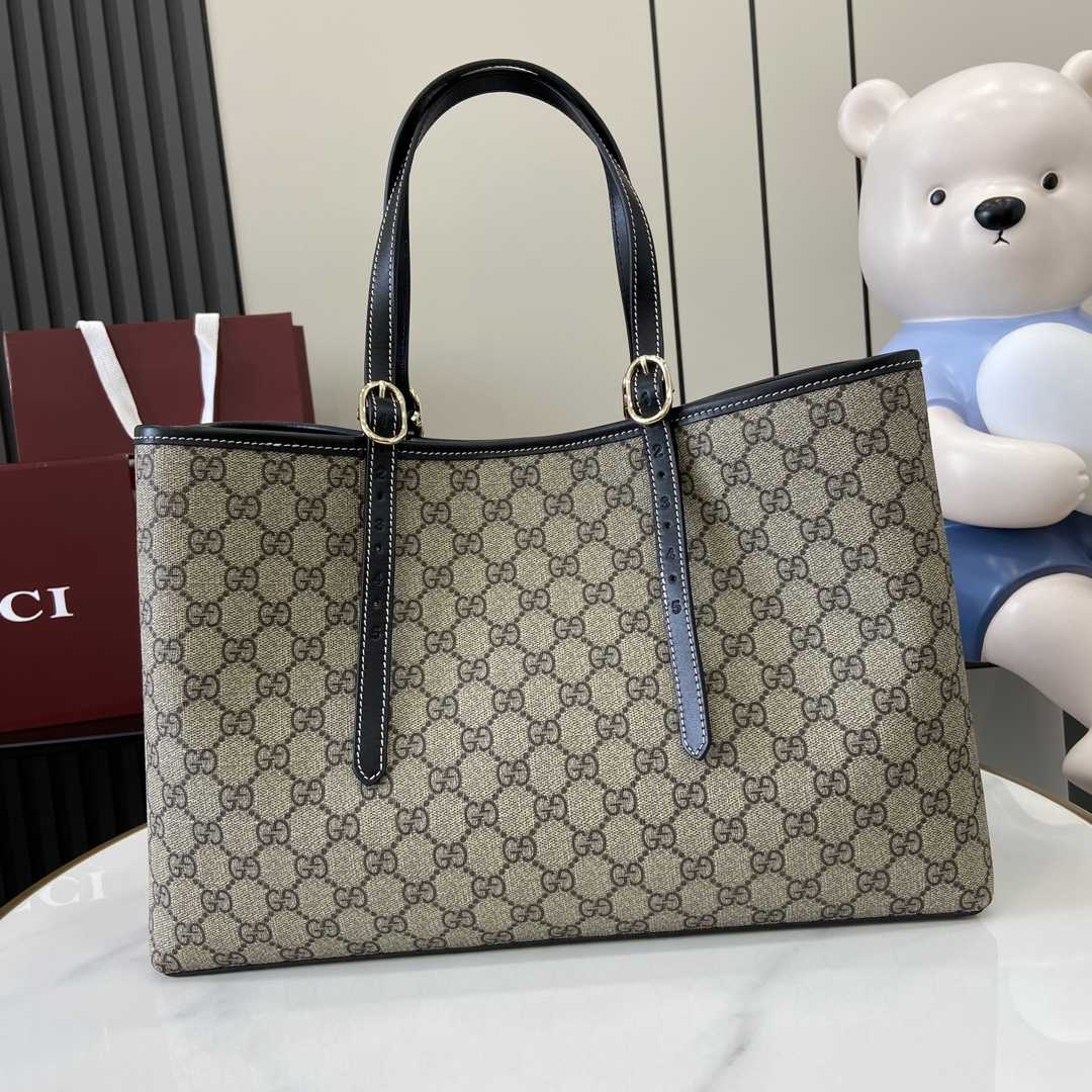 Gucci GG Emblem Medium Tote Bag - FashionPlug