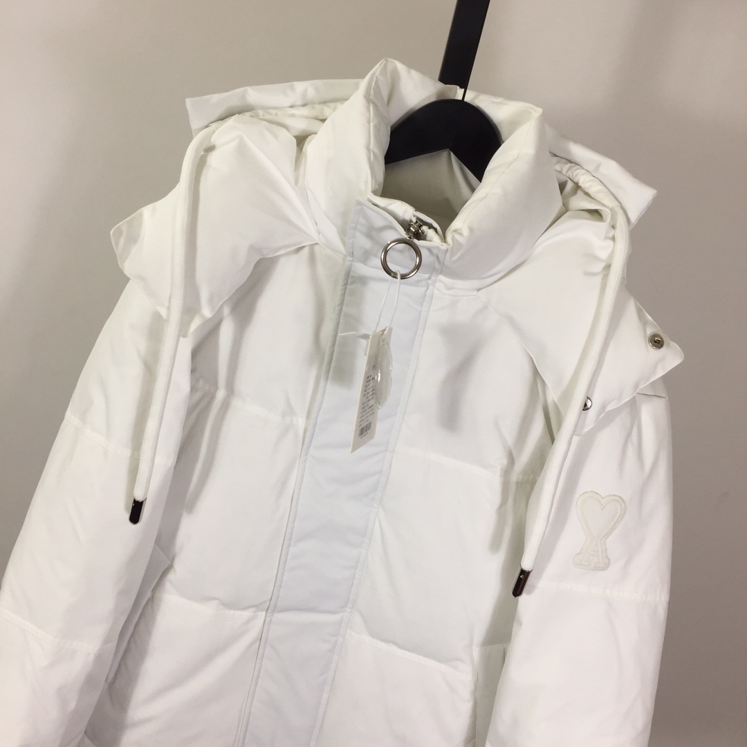 Ami De Coeur Patch Down Jacket - FashionPlug
