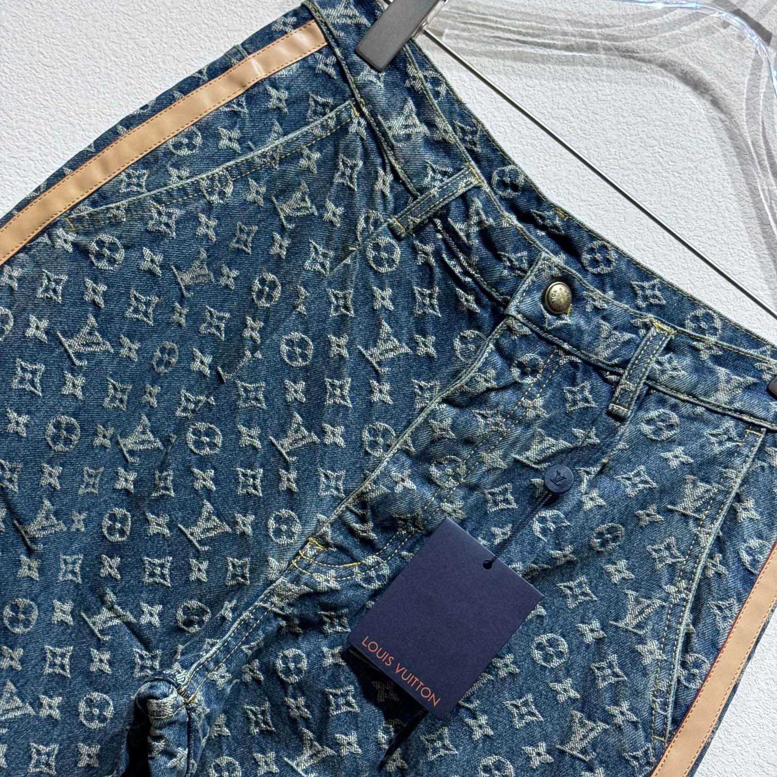 Louis Vuitton Monogram Denim Tailored Pants  1AGIUT - FashionPlug