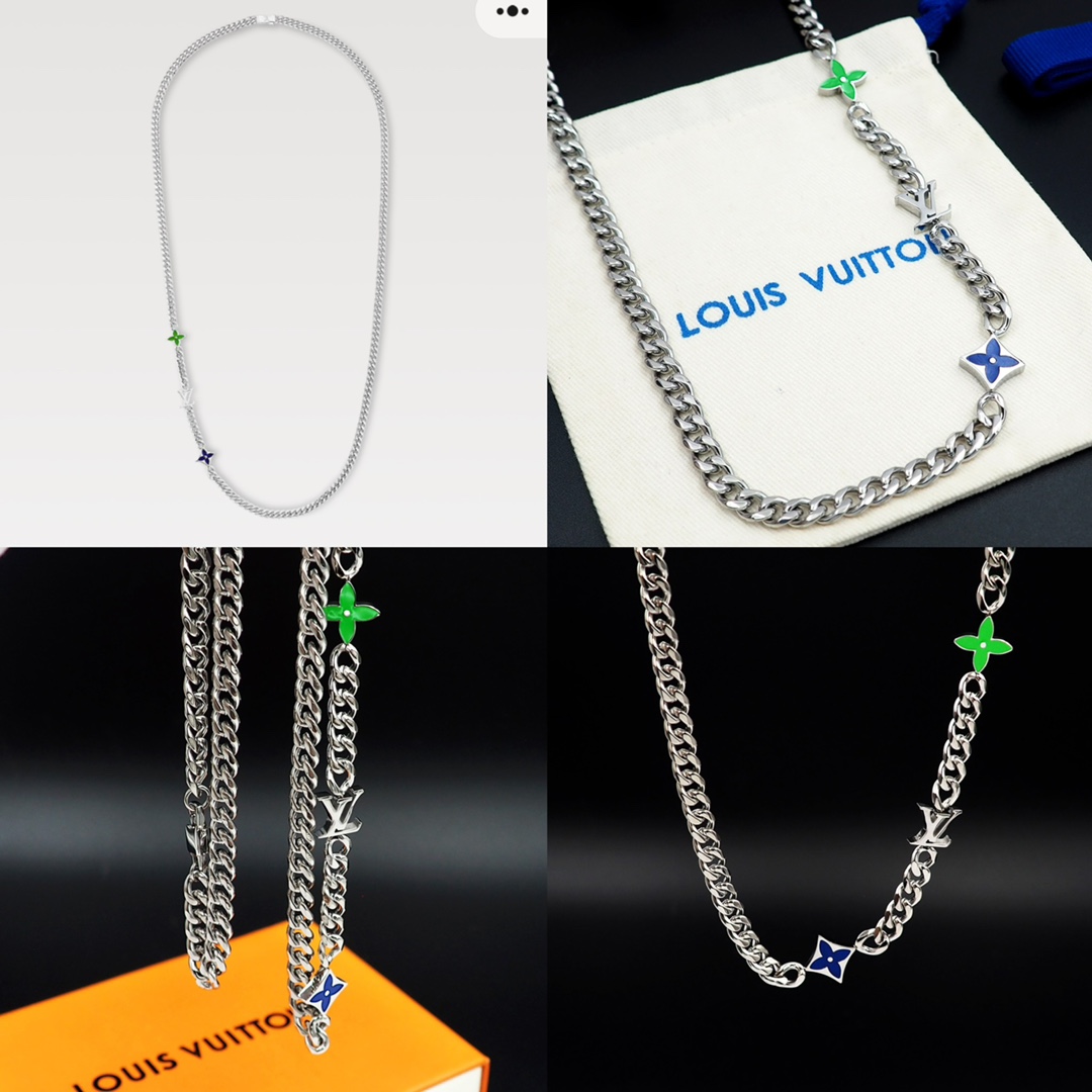 Louis Vuitton Monogram Row Necklace  M01949 - FashionPlug