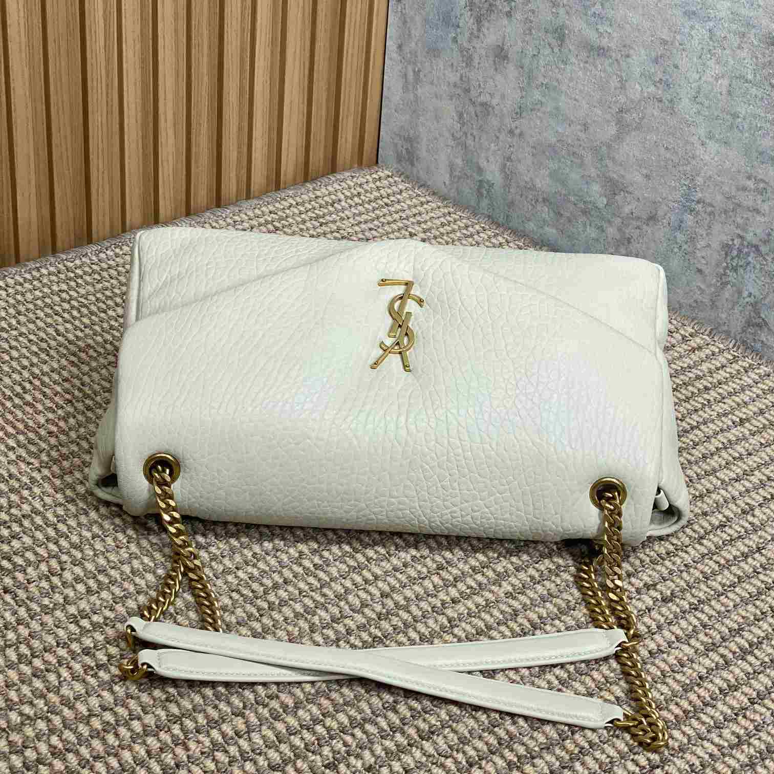 Saint Laurent Calypso Large In Grained Lambskin - FashionPlug