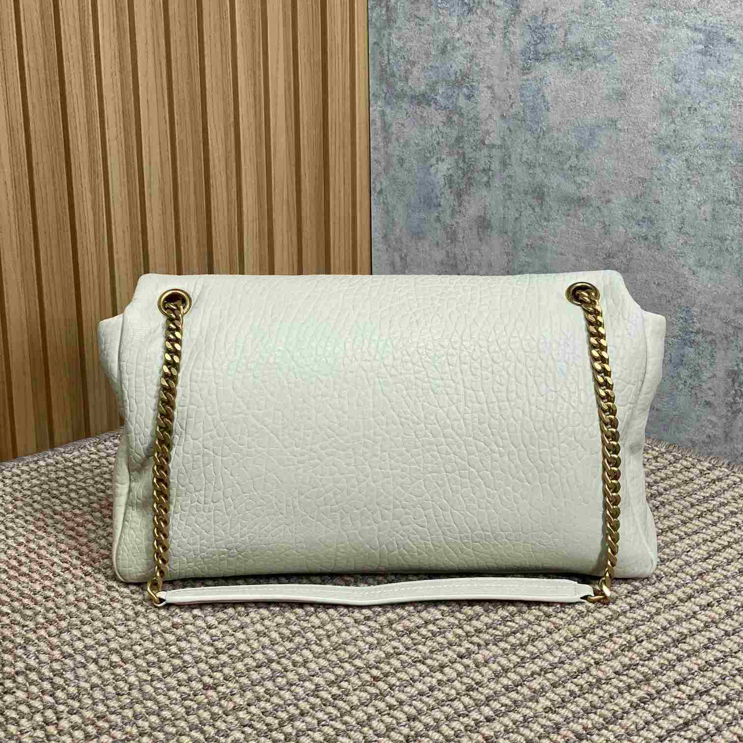 Saint Laurent Calypso Large In Grained Lambskin - FashionPlug