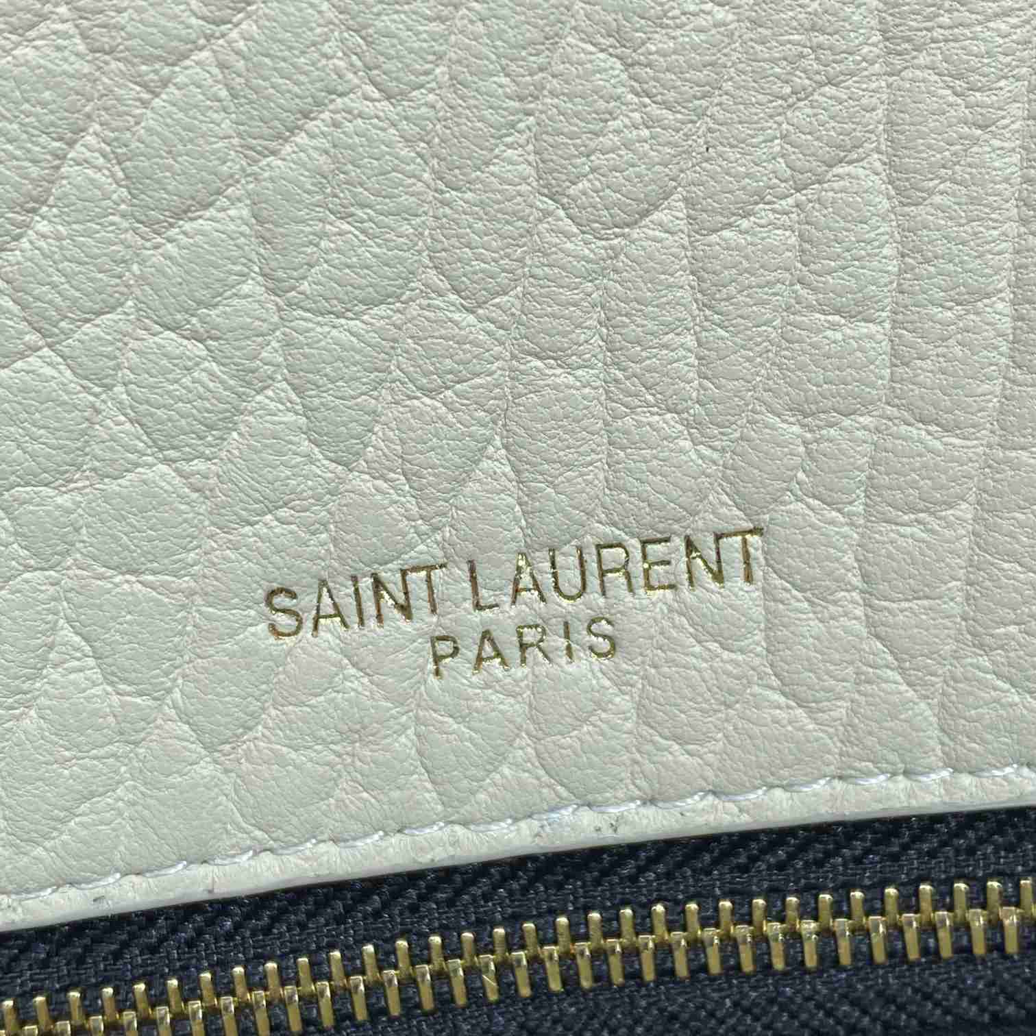 Saint Laurent Calypso Large In Grained Lambskin - FashionPlug