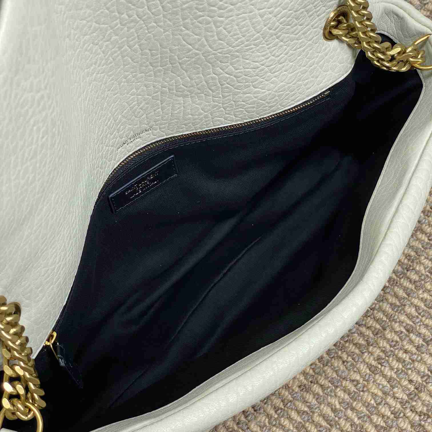 Saint Laurent Calypso Large In Grained Lambskin - FashionPlug