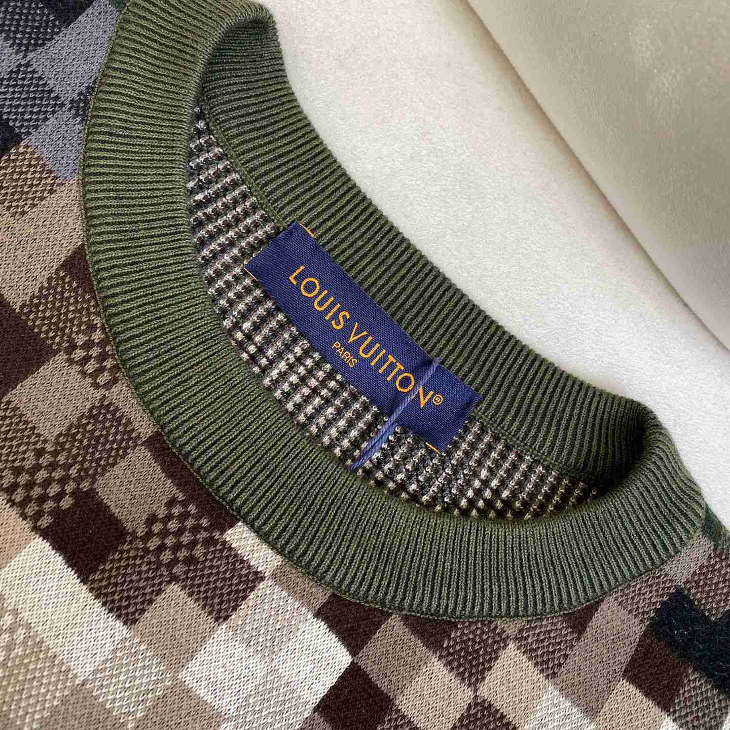 Louis Vuitton Damier Cotton Jacquard Pullover - FashionPlug