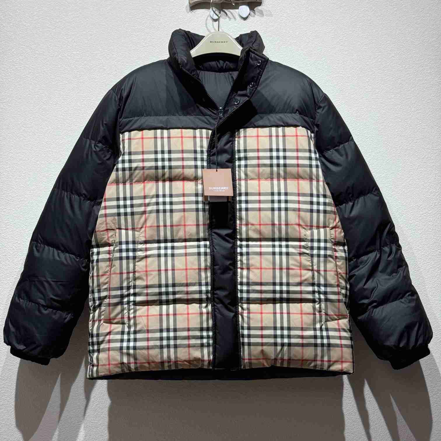 Burberry Reversible Check Puffer Jacket - FashionPlug