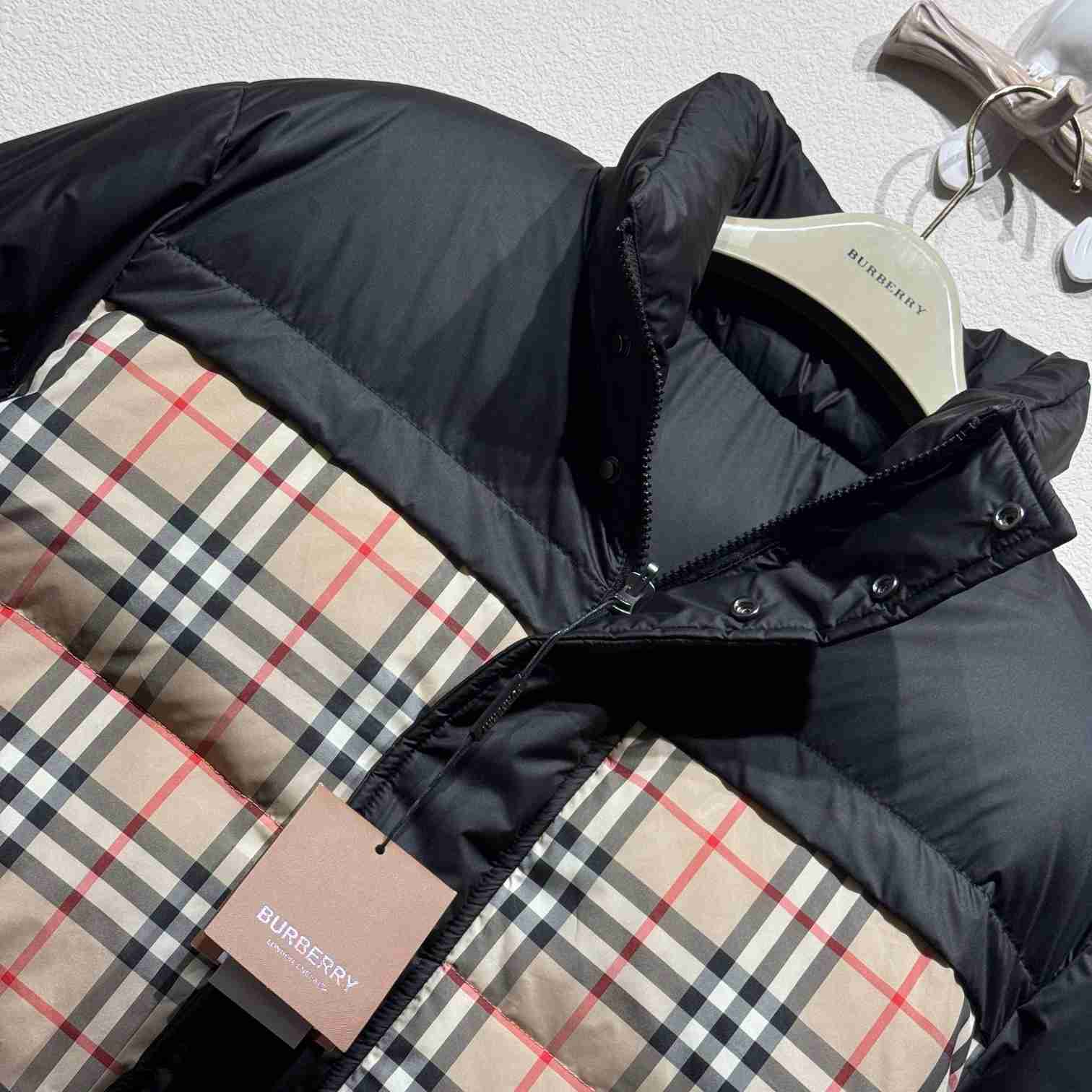 Burberry Reversible Check Puffer Jacket - FashionPlug