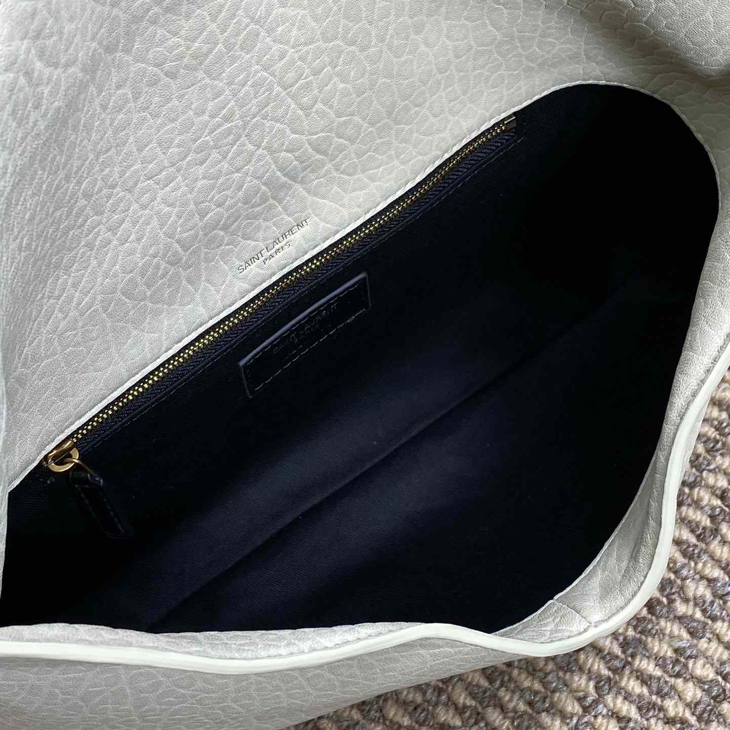 Saint Laurent Cassandre Large Envelope Pouch In Lambskin - FashionPlug