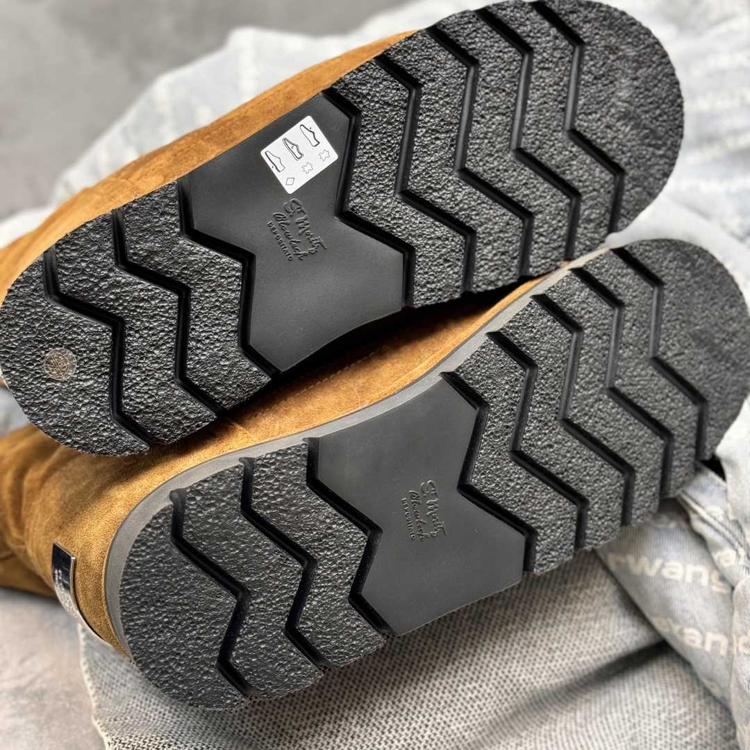 Acne Studios Tobacco Brown Shearling Leather Boots - FashionPlug