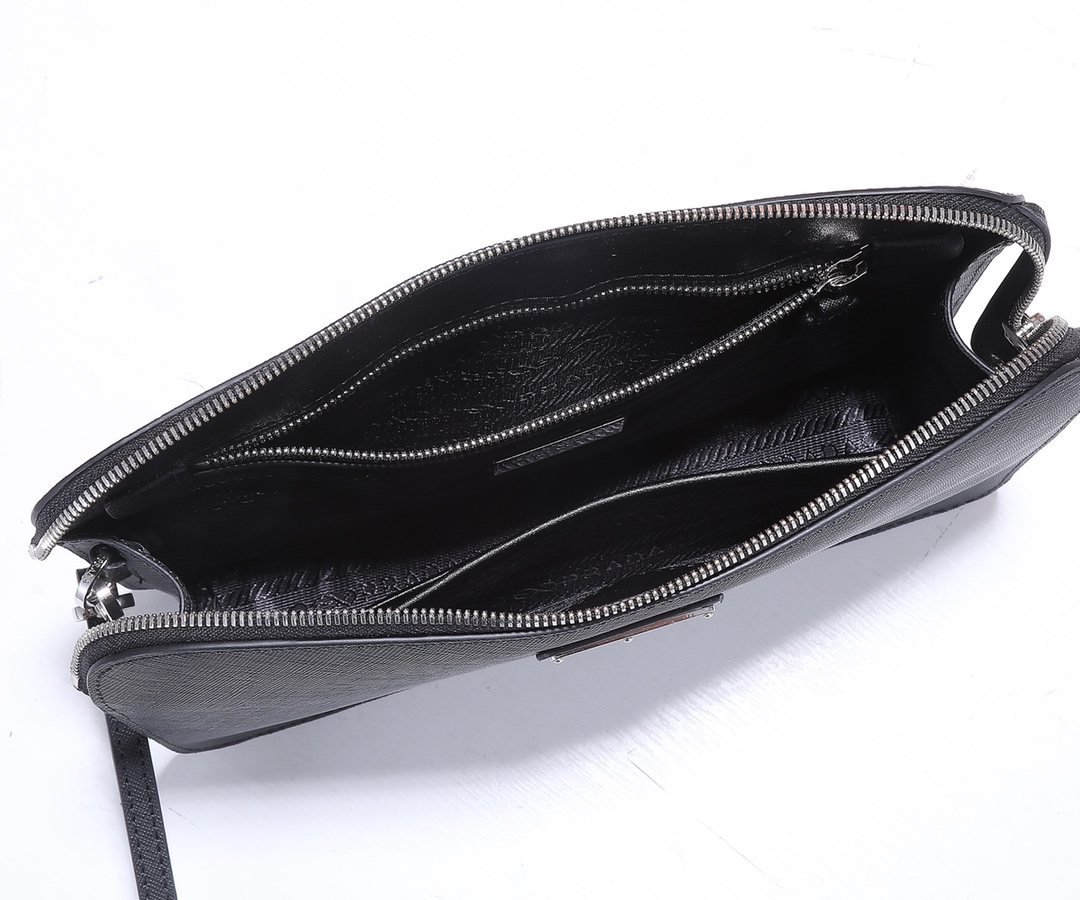 Prada Saffiano Leather Clutch  (26.5*17*5cm) - FashionPlug