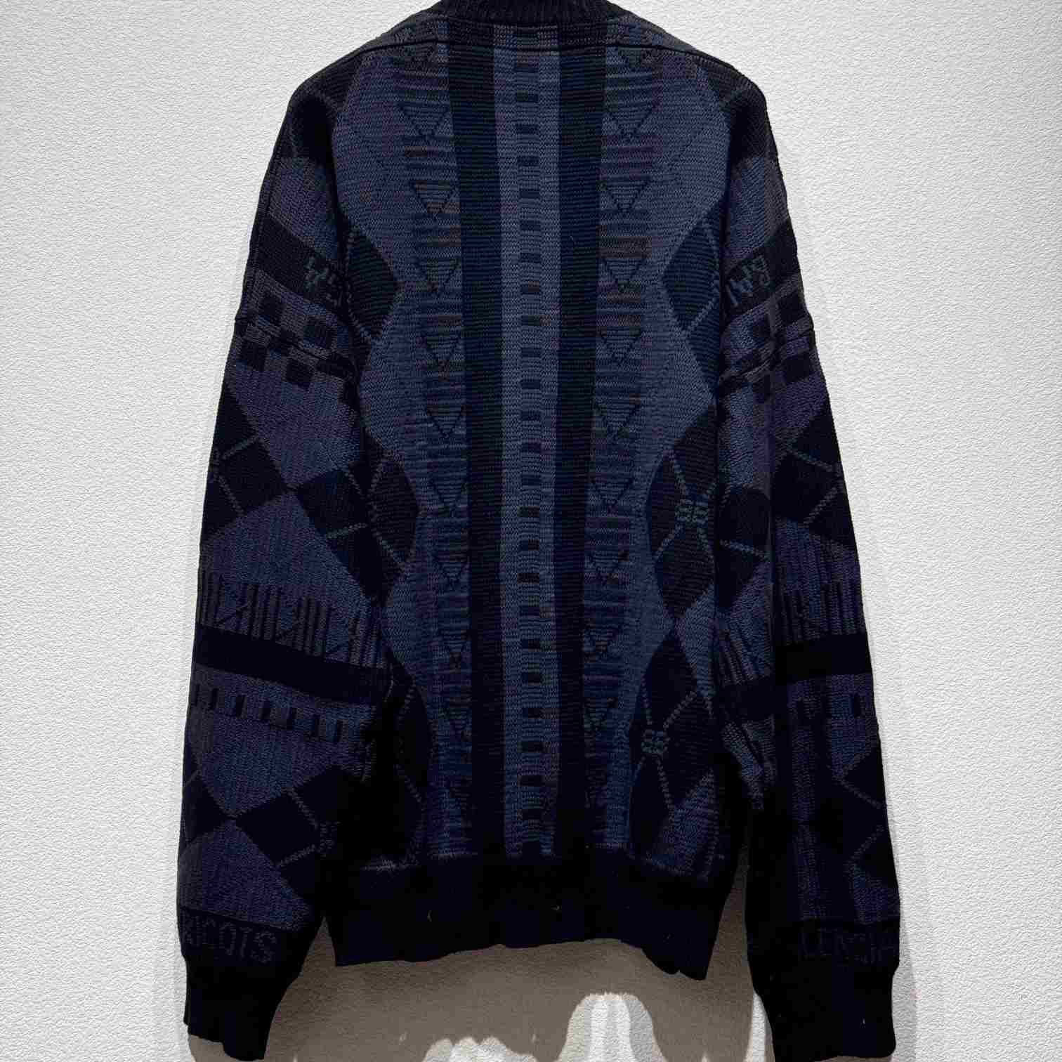 Balenciaga Logo-jacquard Distressed Jumper - FashionPlug