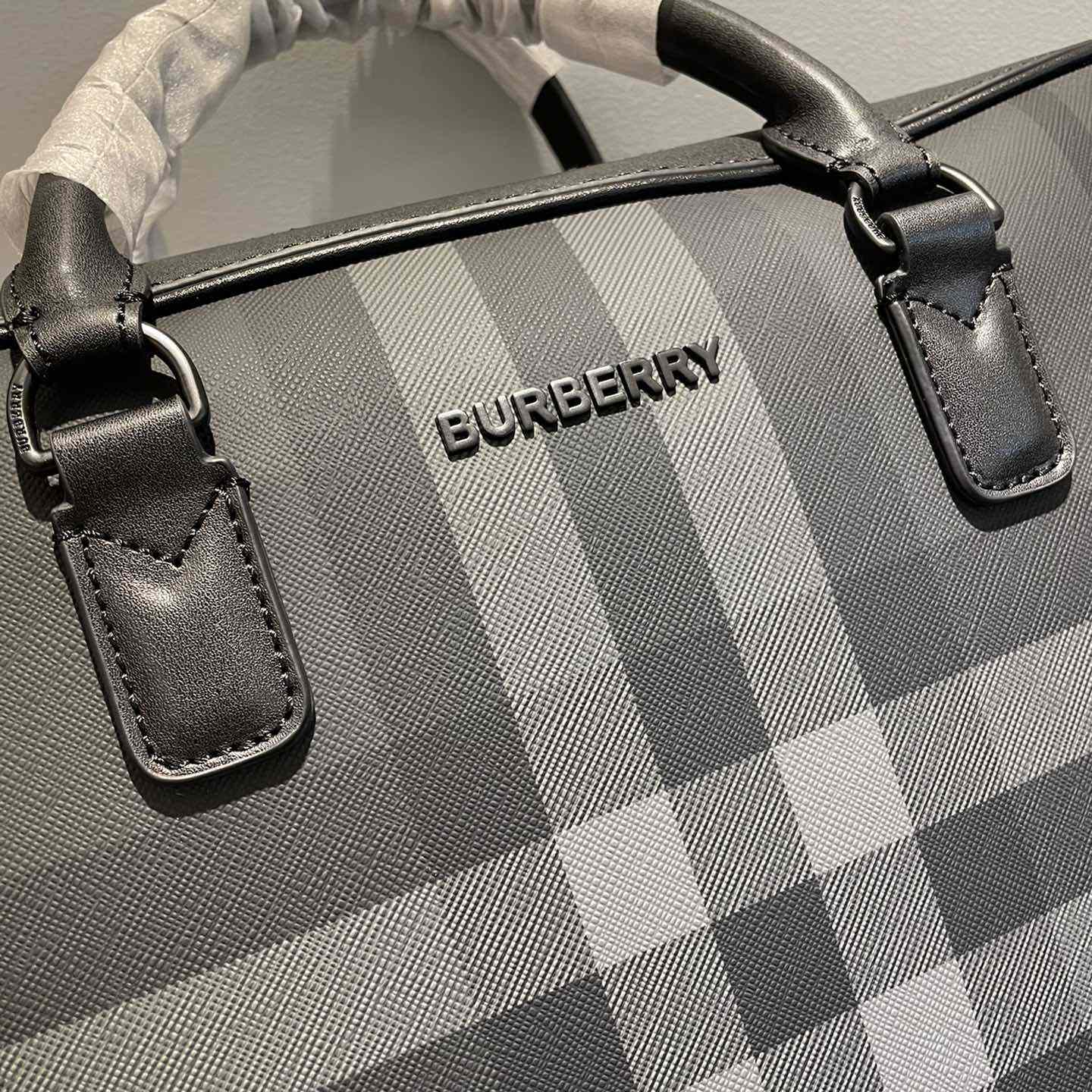 Burberry Ainsworth Checked Zipped Briefcase - FashionPlug