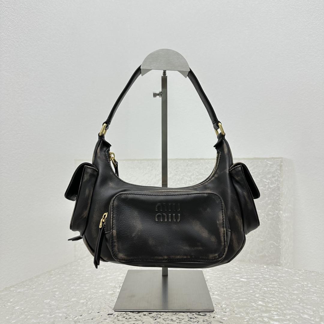Miu Miu Nappa Leather Pocket Bag (21-12-6cm) - FashionPlug