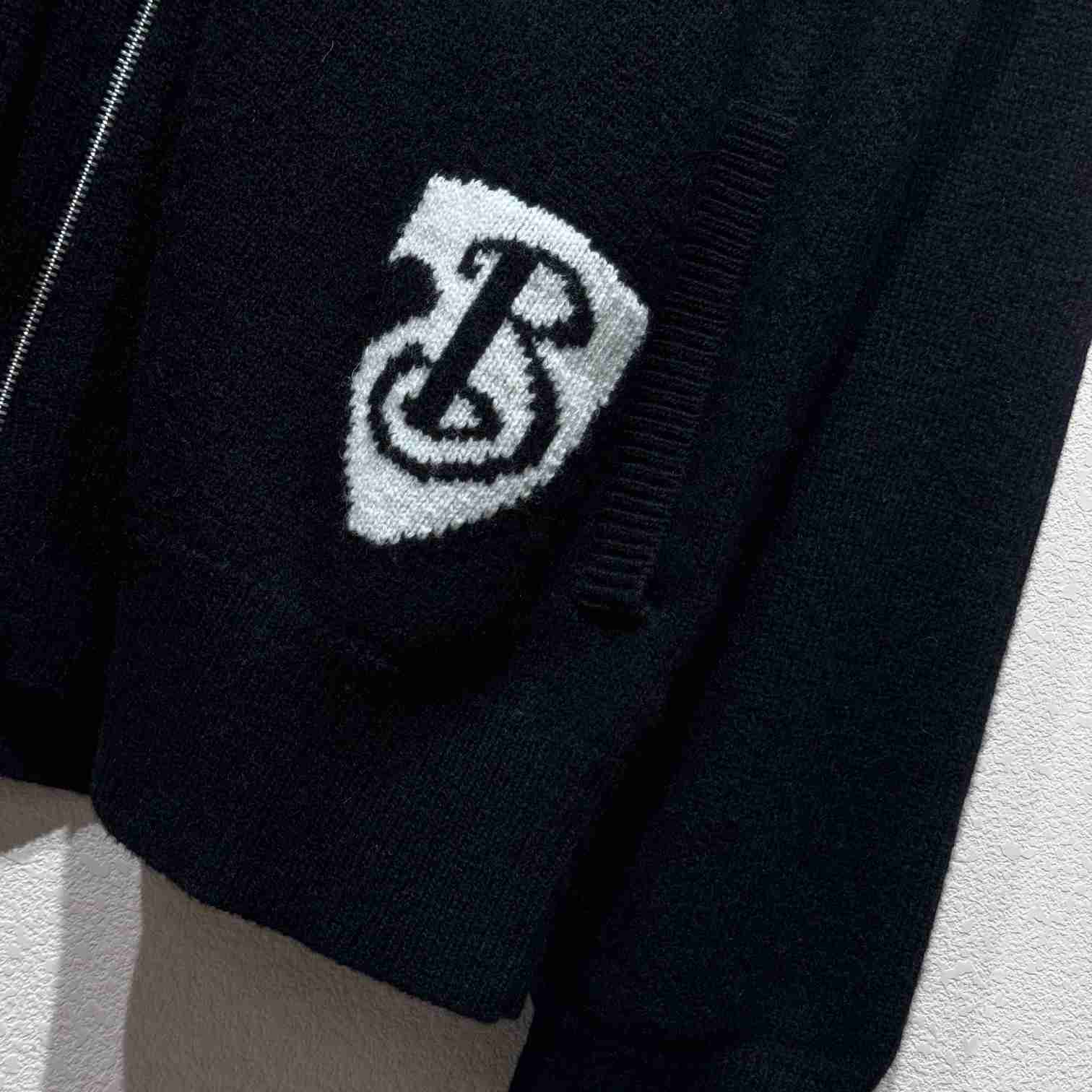 Burberry B Shield Wool Blend Bomber Jacket   - FashionPlug
