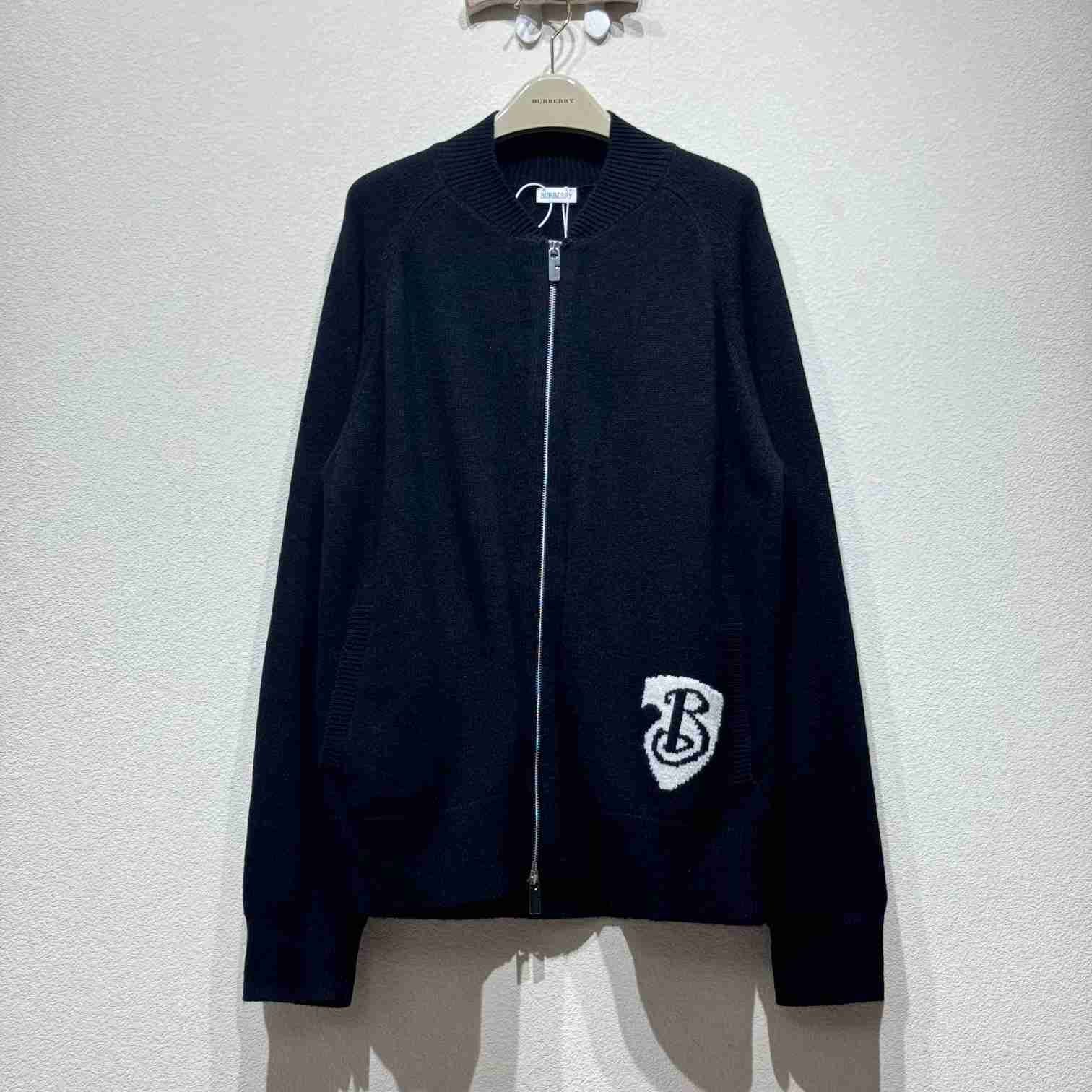 Burberry B Shield Wool Blend Bomber Jacket   - FashionPlug