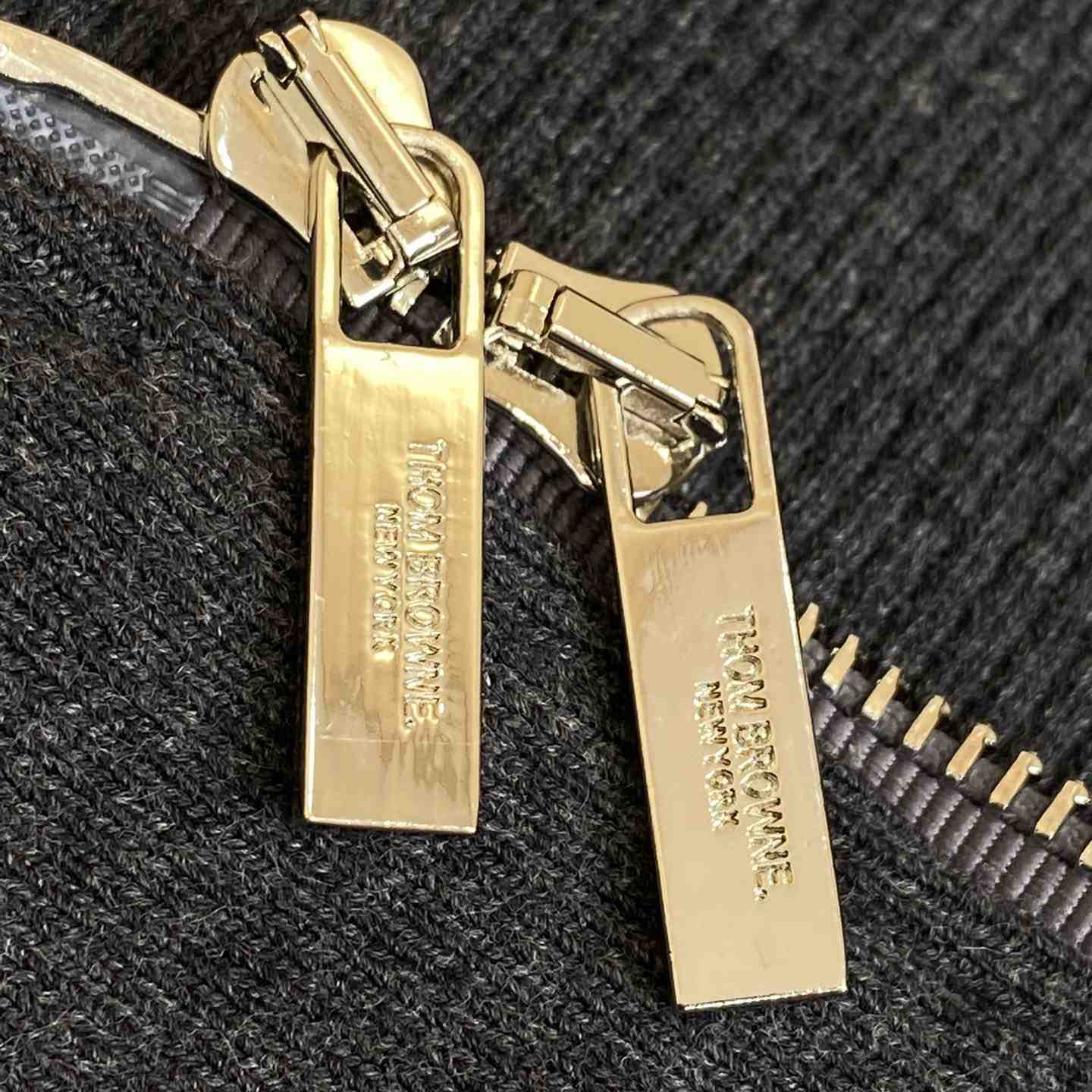 Thom Browne 4-Bar Zip-Up Cashmere Hoodie - FashionPlug