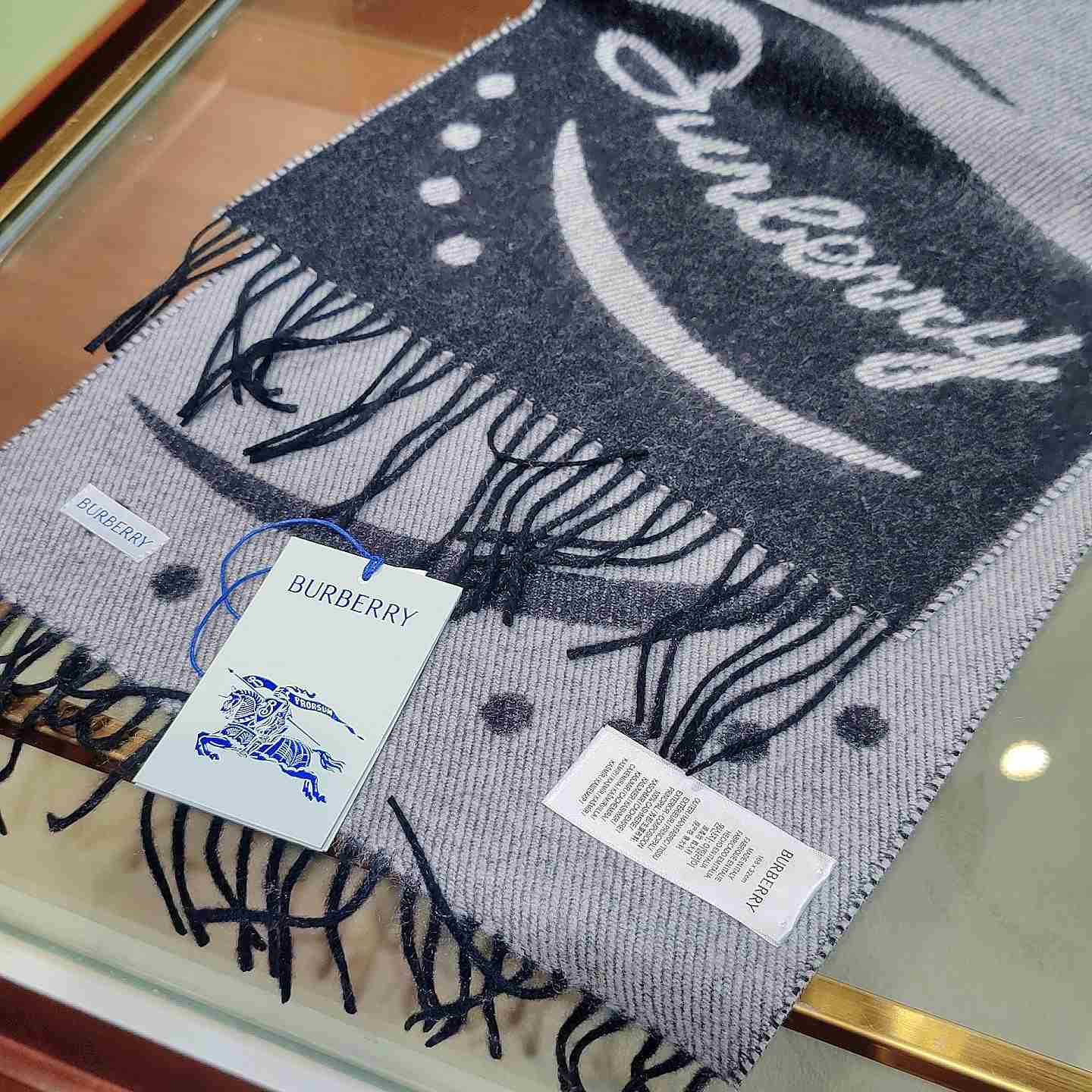 Burberry Mirrored Horse Cashmere Scarf - FashionPlug