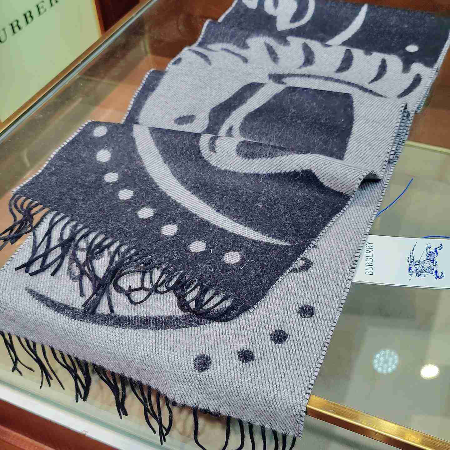 Burberry Mirrored Horse Cashmere Scarf - FashionPlug